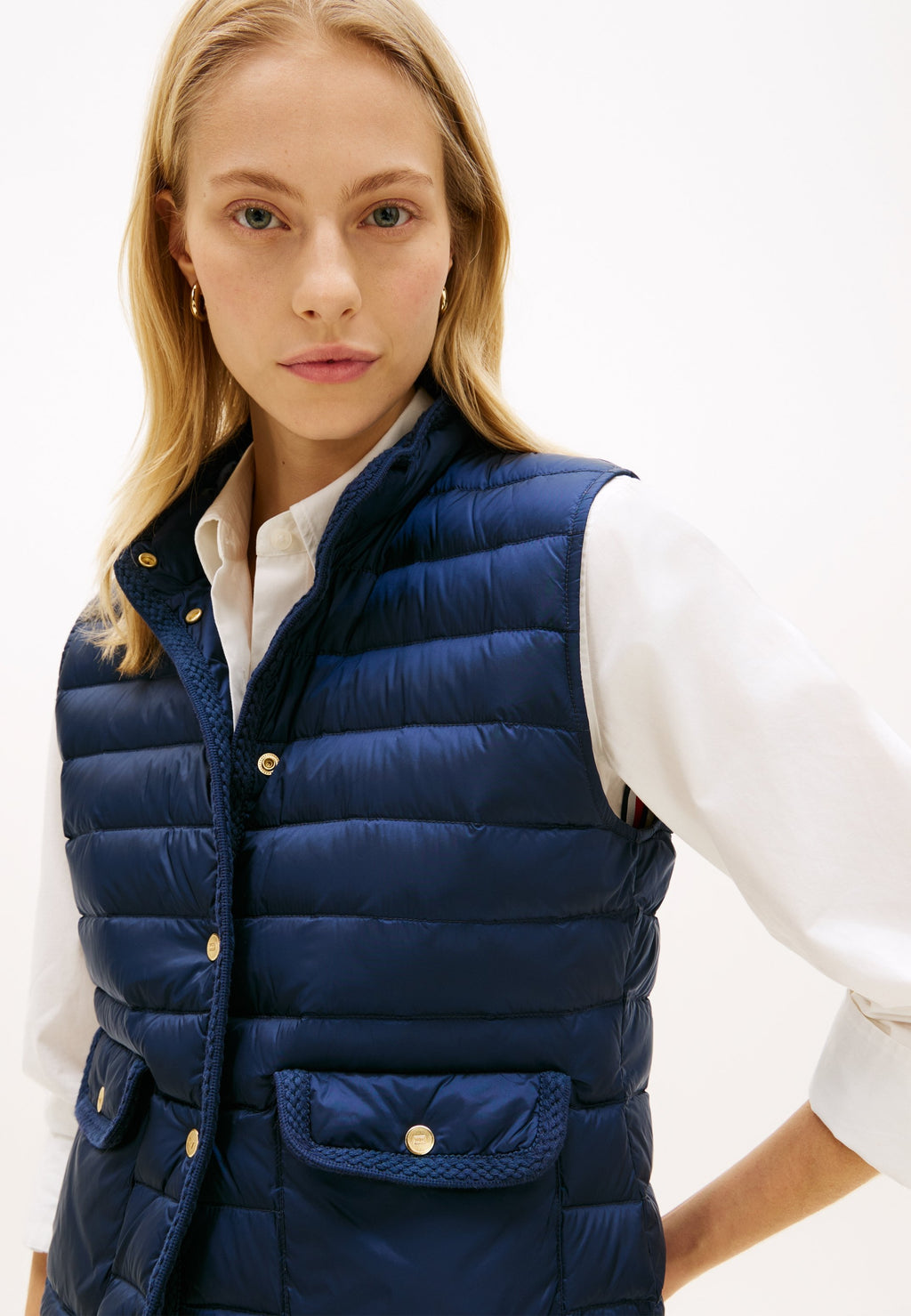 SHINY LIGHTWEIGHT DOWN SLIM GILET - Waistcoat - dark night navy