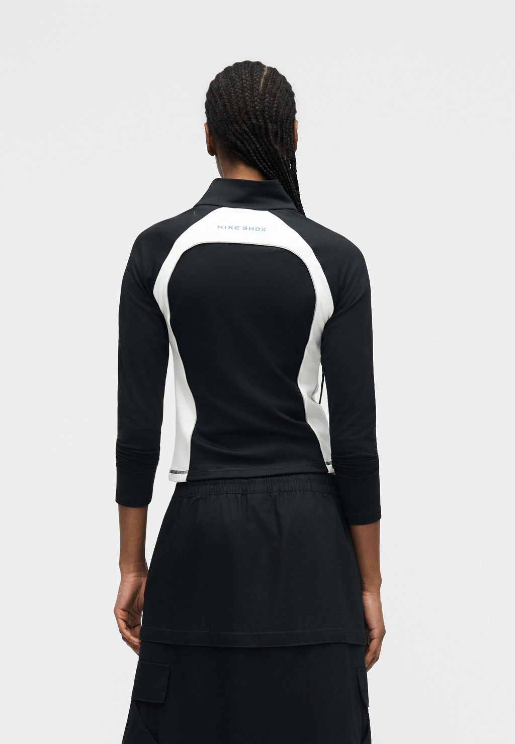 LONG SLEEVE - Zip-up sweatshirt - black/white