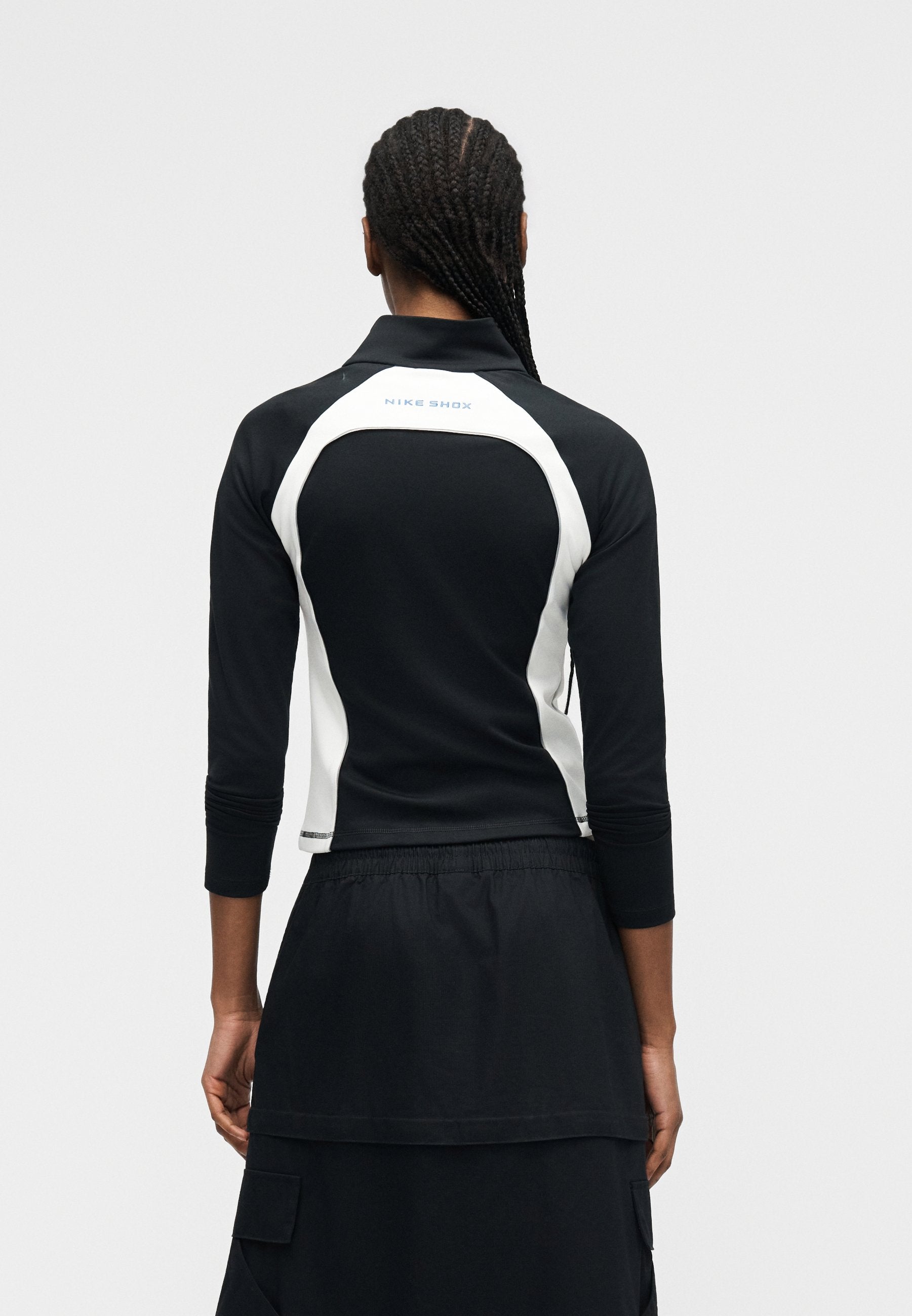 LONG SLEEVE - Zip-up sweatshirt - black/white