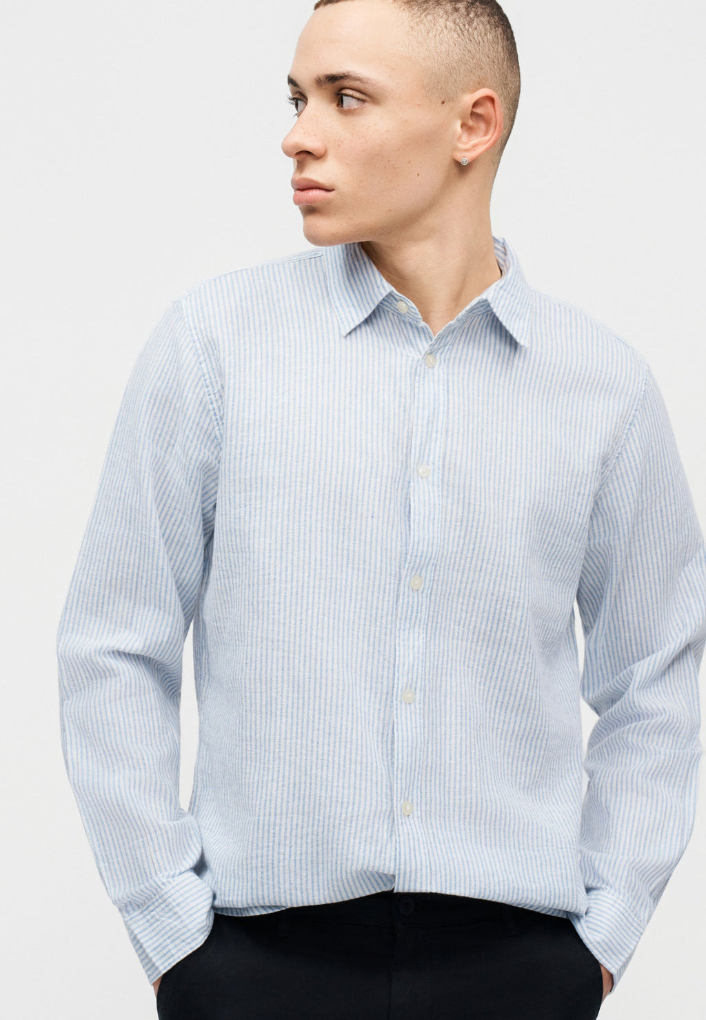 STANDARD - Shirt - white/blue