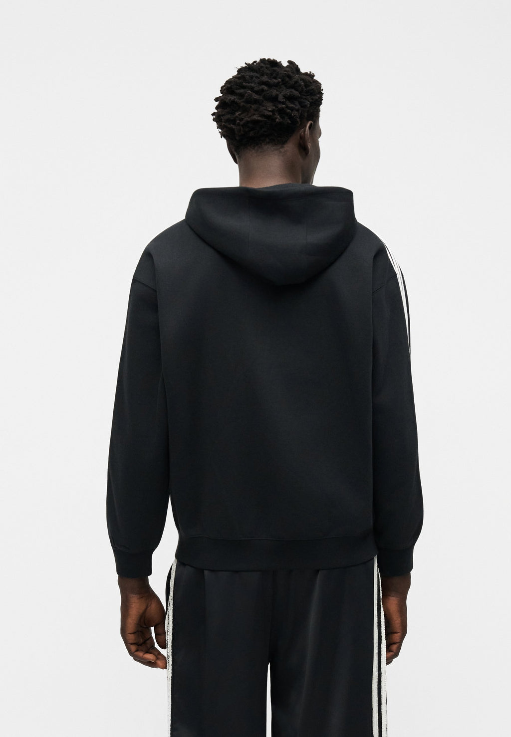 SWEAT À CAPUCHE AMPLE UNISEXE - Sweatshirt zippé - noir