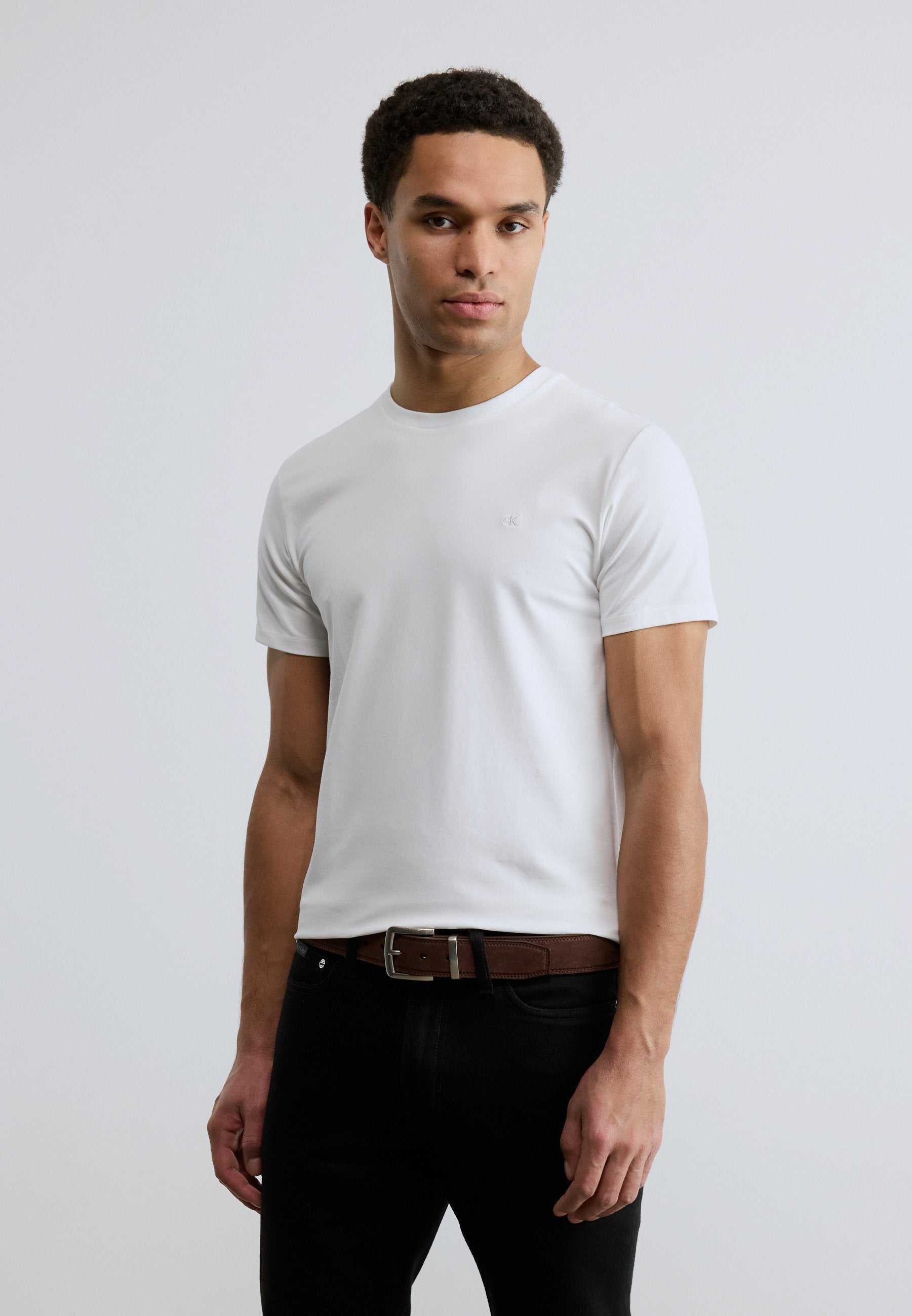 STRETCH SLIM TEE LIQUID TOUCH TEES 2 PACK - Basic T-shirt - bright white