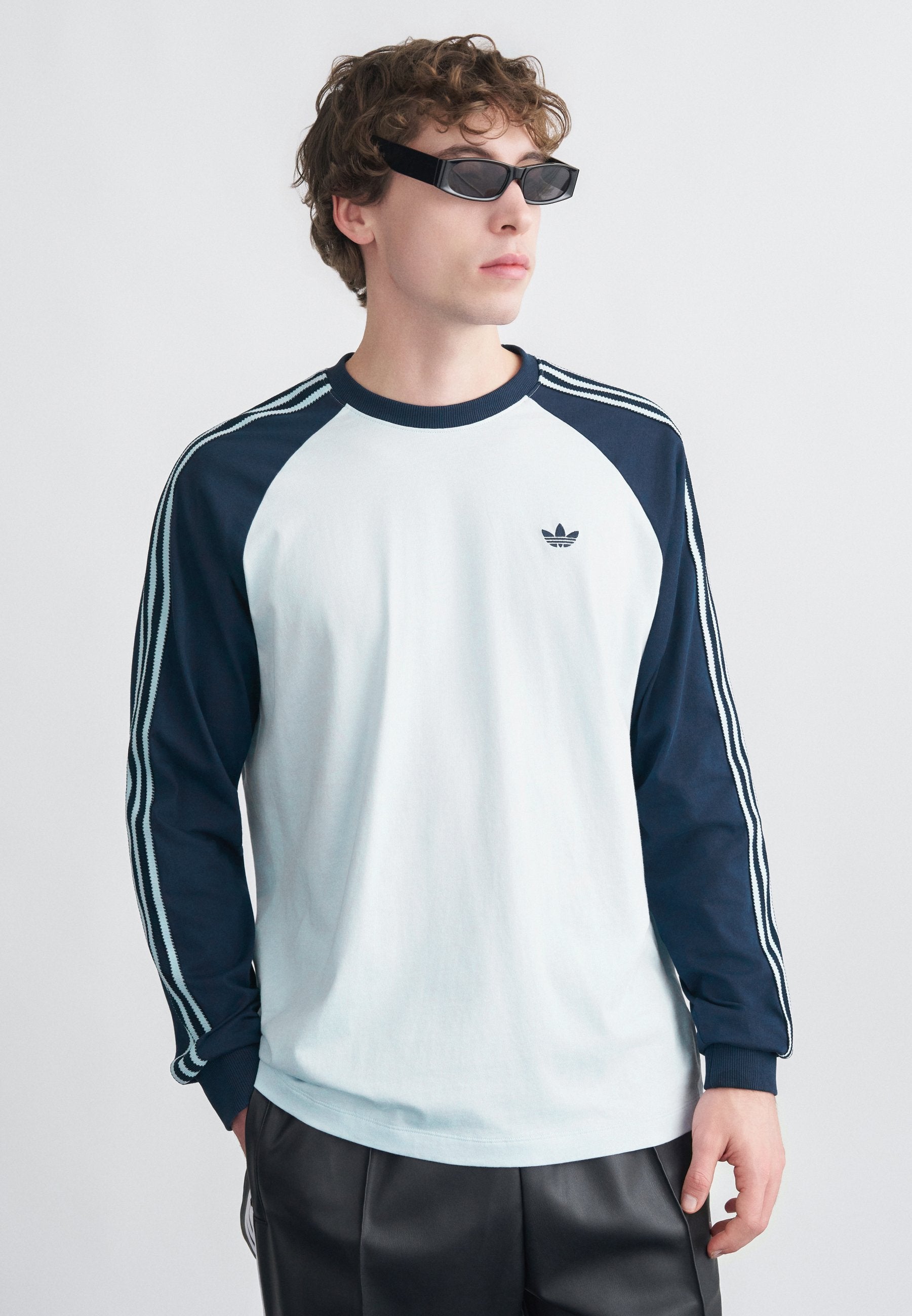 Long sleeved top - crystal sky/night indigo