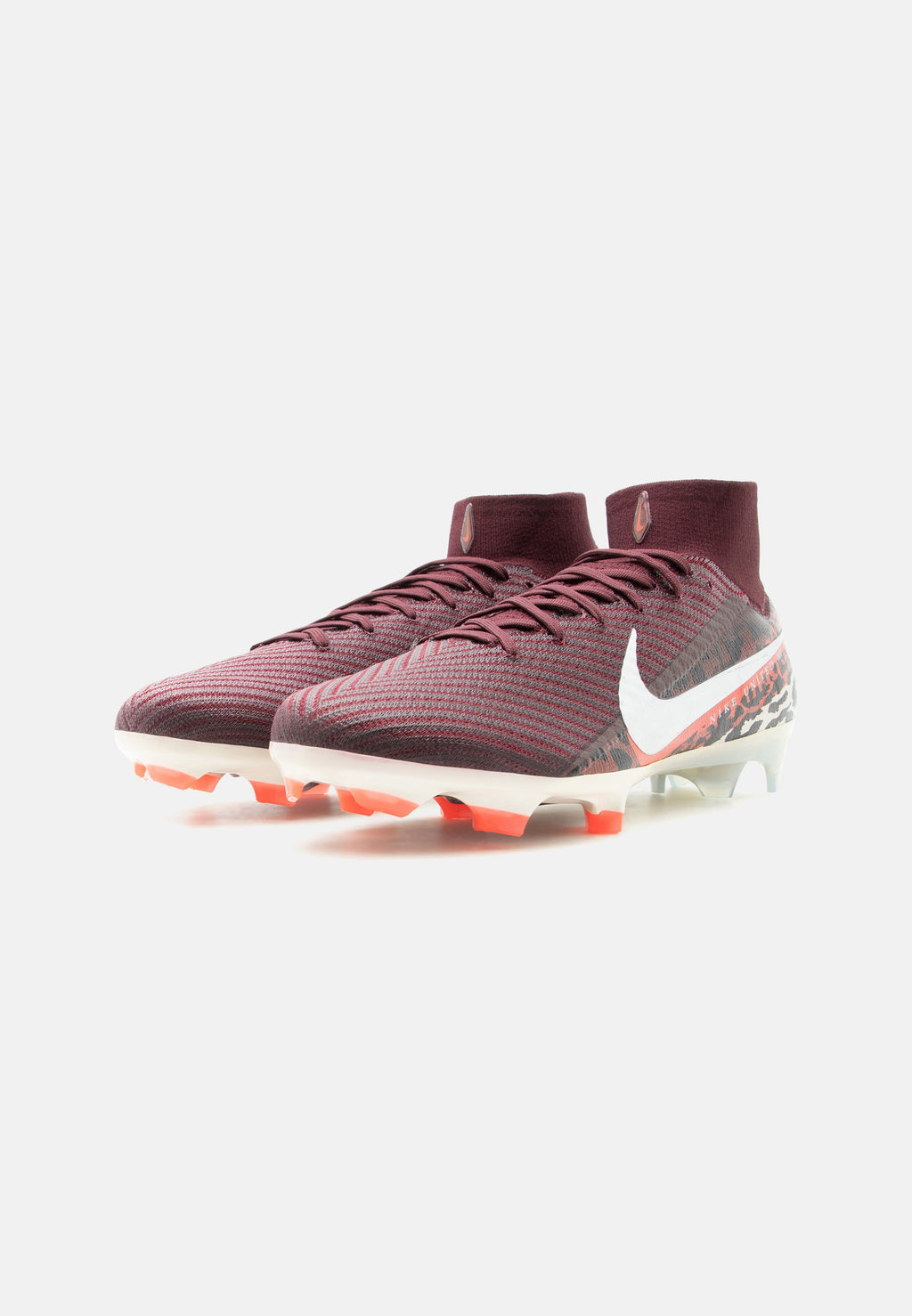 MERCURIAL SUPERFLY 10 ELITE UNITED FG UNISEX - Krampon - bordo/metalik gümüş rengi/üniversite kırmızısı/bej rengi