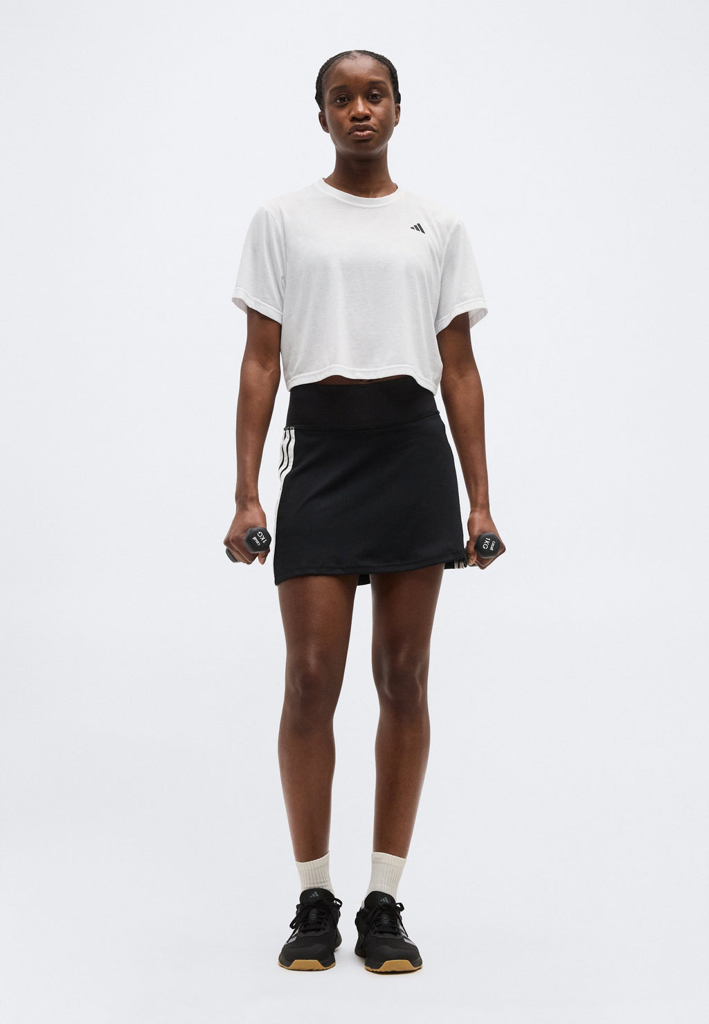 SKORT - Sports skirt - black/white