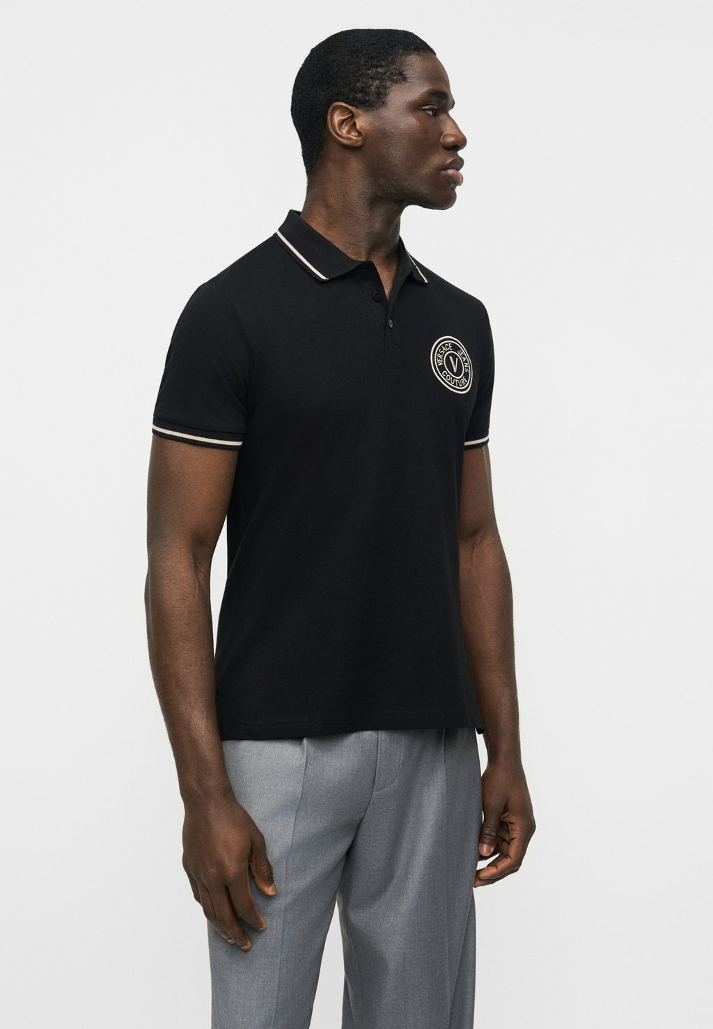 EMBLEM EMBRO - Polo shirt - black