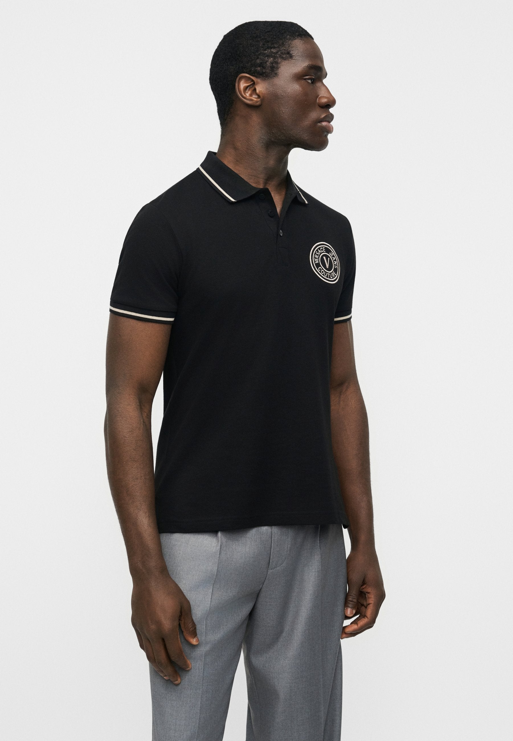 EMBLEM EMBRO - Polo shirt - black