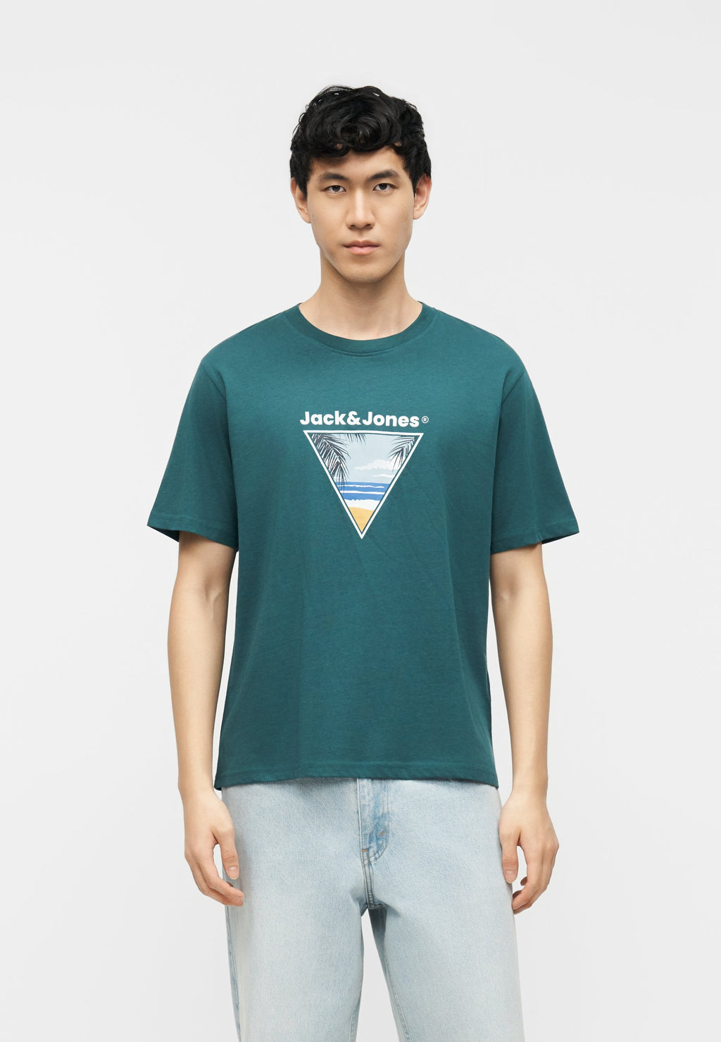 JJPERRY CREW NECK 5 PACK - Print T-shirt - atlantic deep/bright white/celestial blue/navy blazer/vetiver
