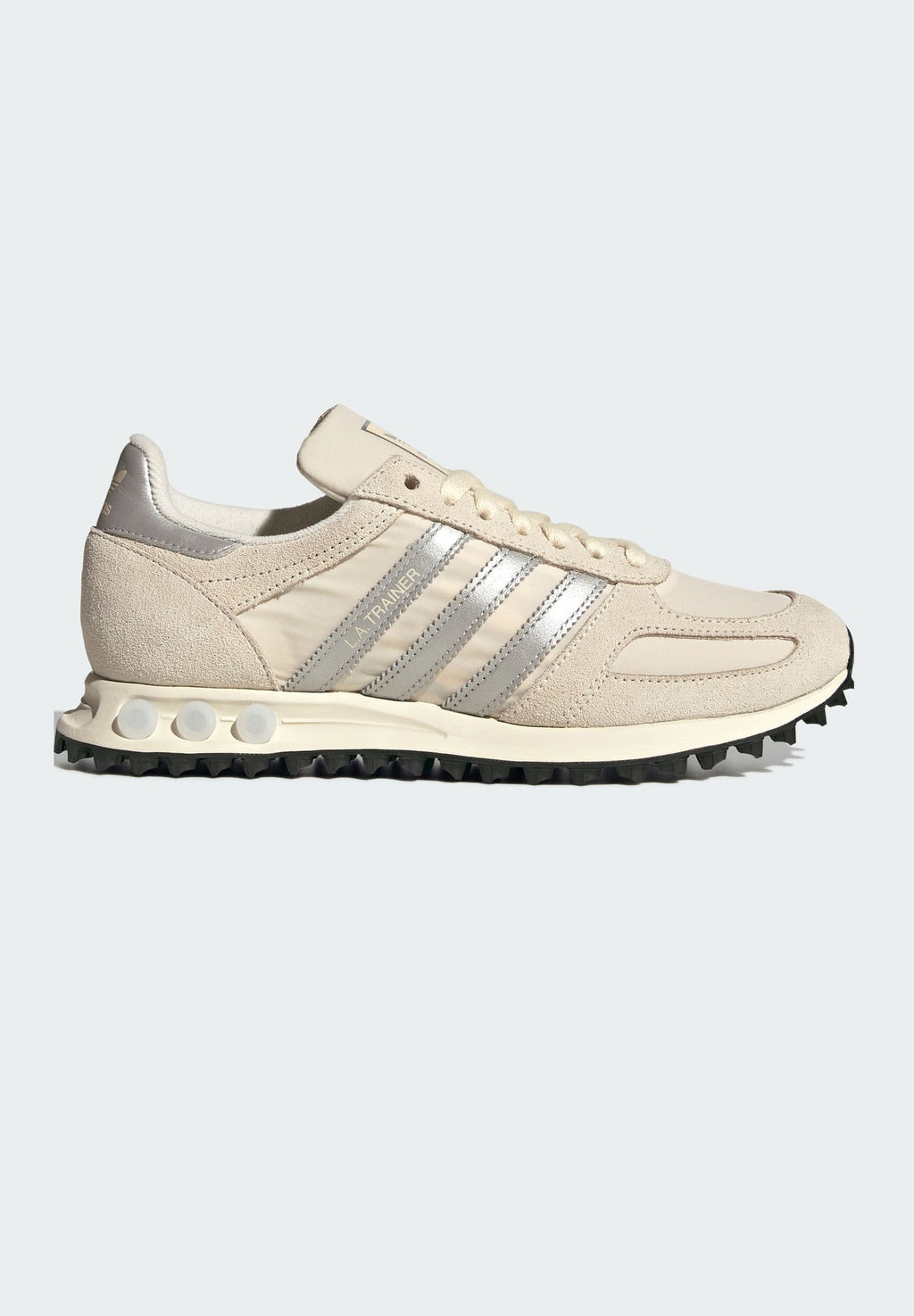 LA TRAINER OG W - Baskets - blanc   argent métallisé   blanc cassé