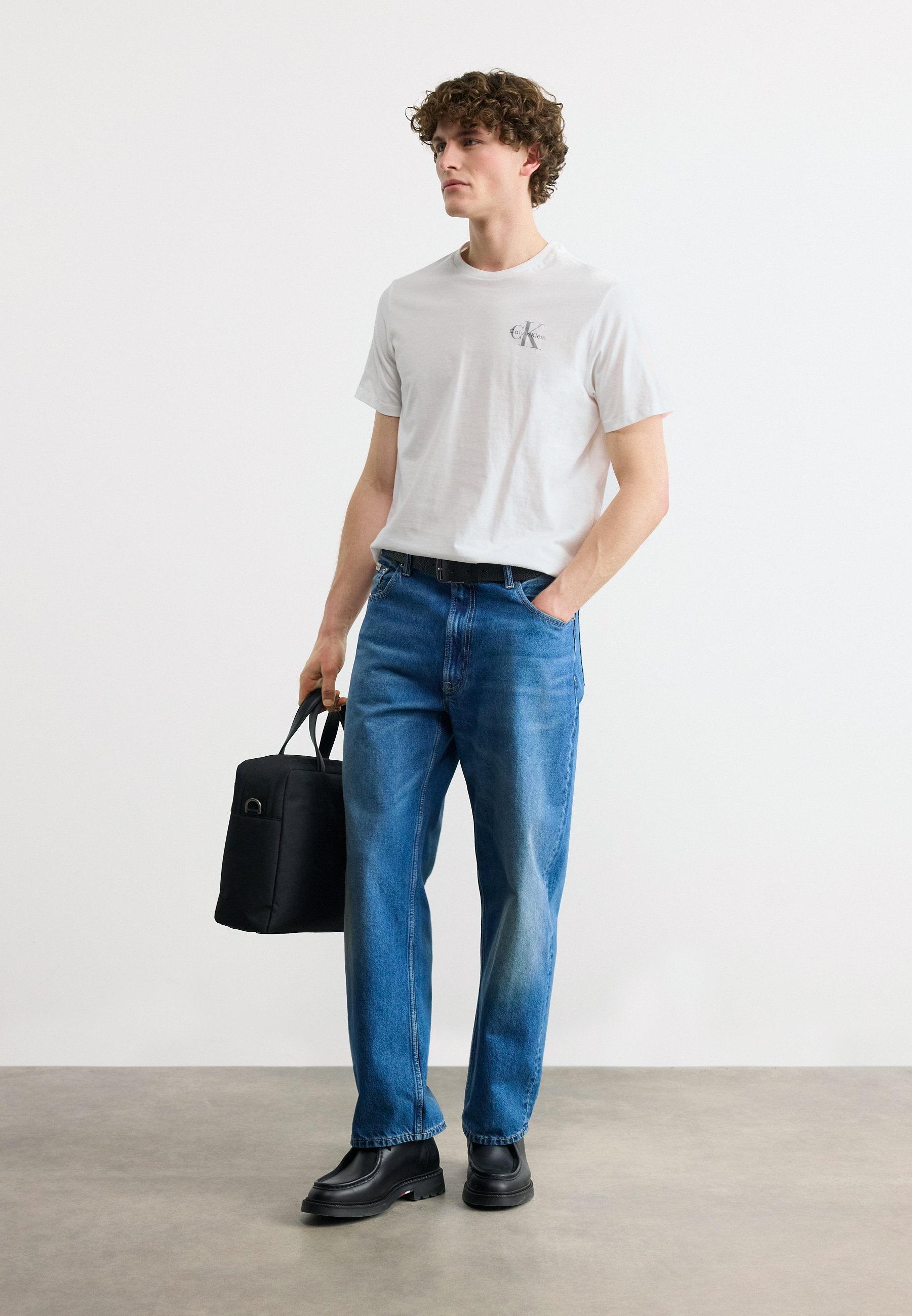 CLASSIC MICRO MONOLOGO 2 PACK  - Basic T-shirt - black/bright white