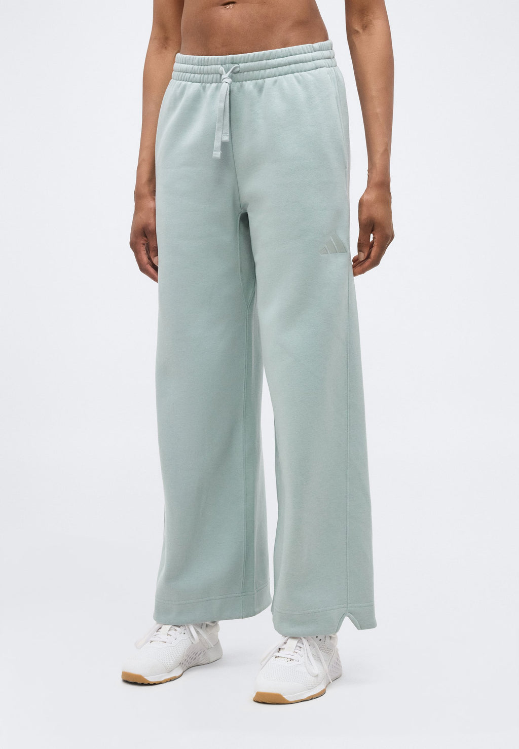 ALL SZN FLEECE LOOSE WIDE LEG - Tracksuit bottoms - sage