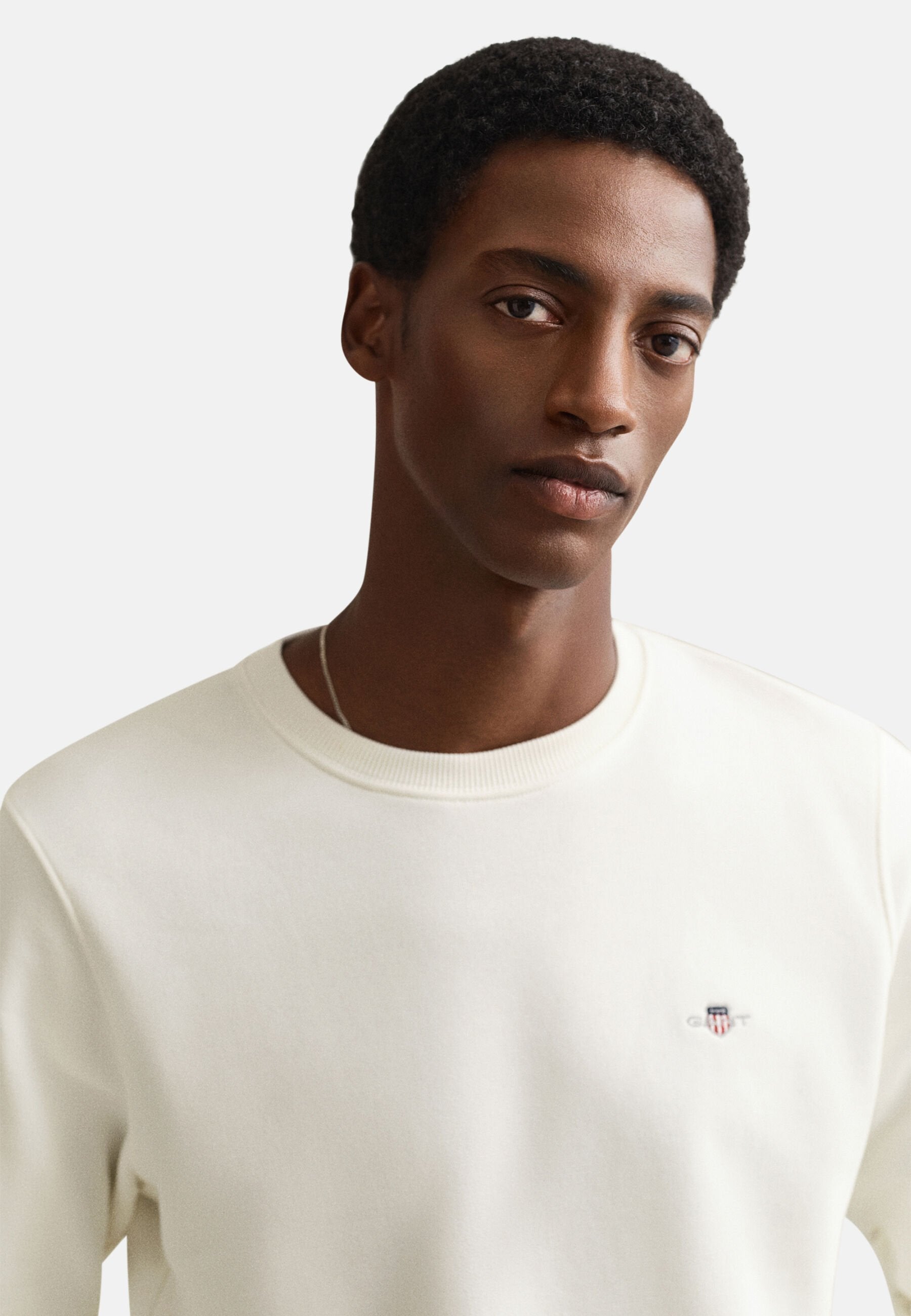 REG  SHIELD C NECK - Sweatshirt - eggshell