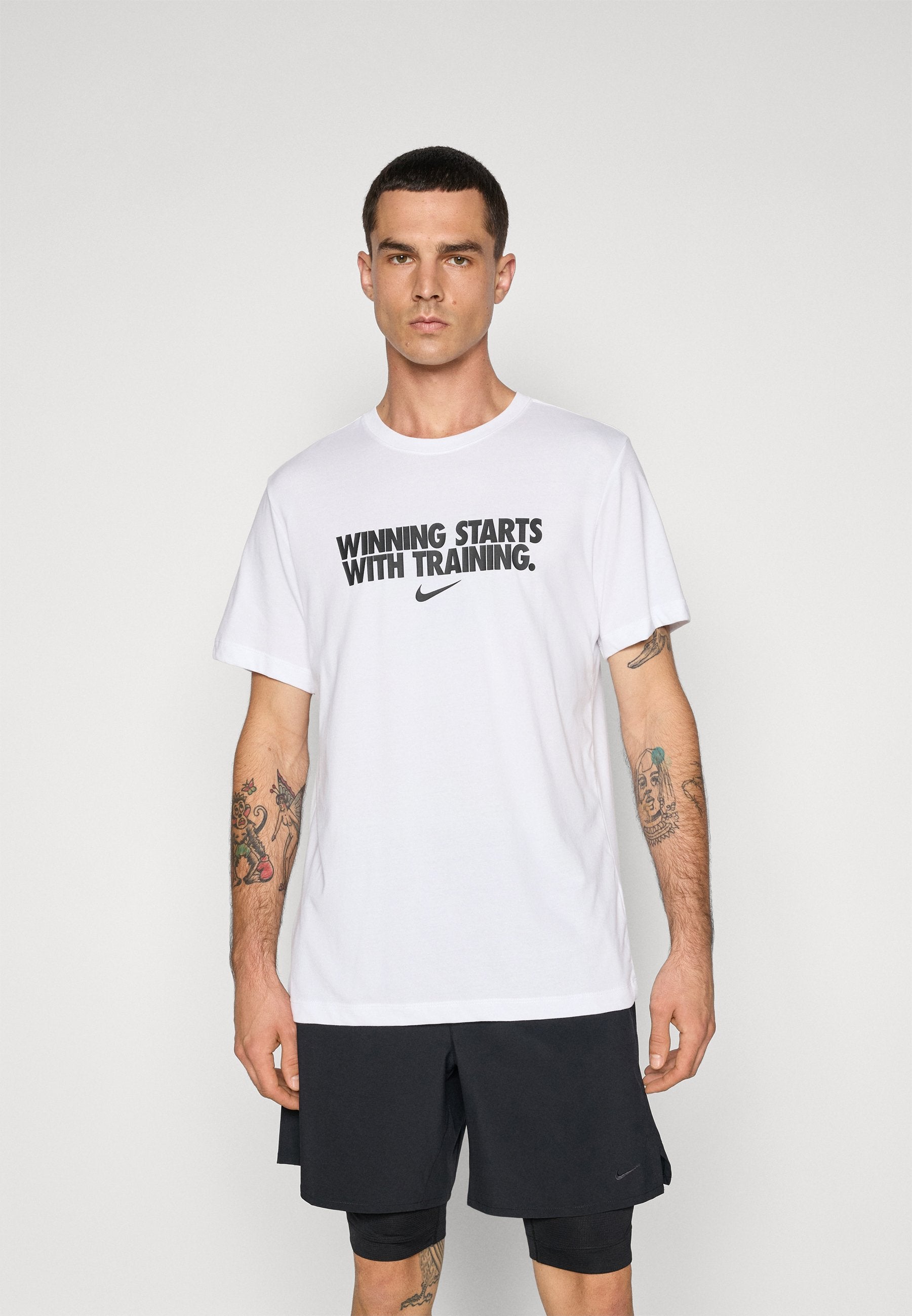 Sports T-shirt - white/black