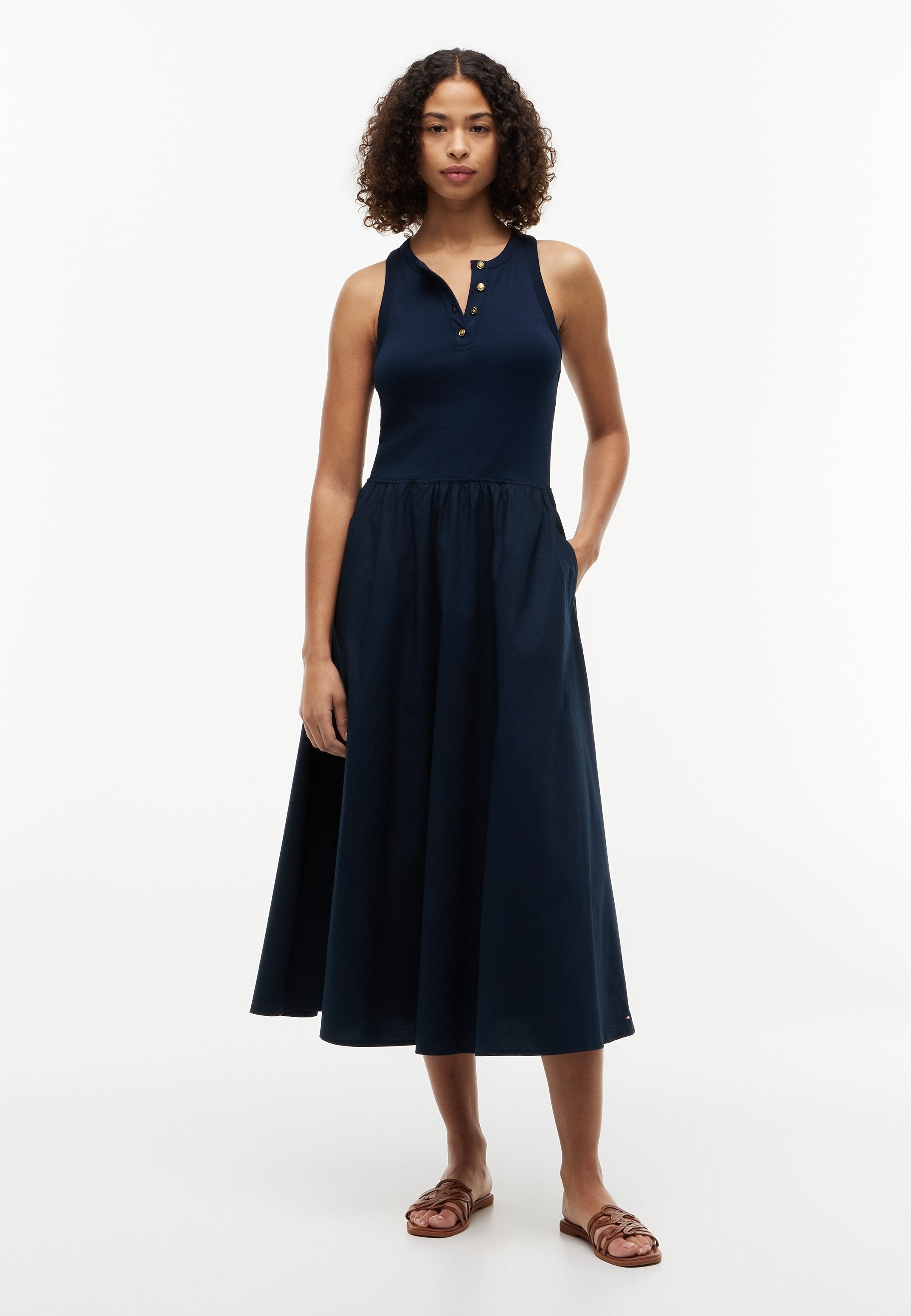 BUTTON DRESS - Day dress - dark night navy