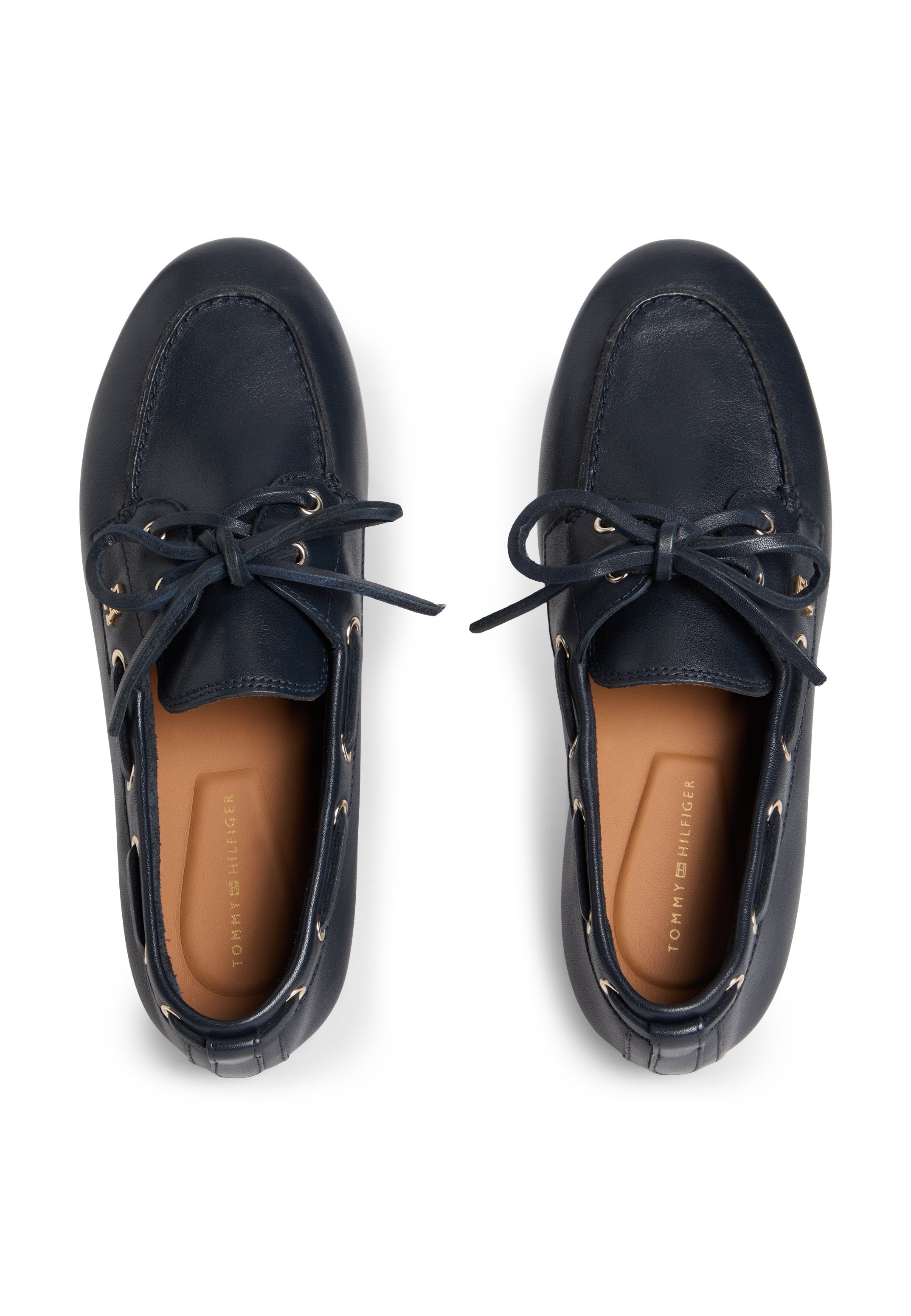 LEATHER TH MONOGRAM BOAT SHOES - Boat shoes - space blue