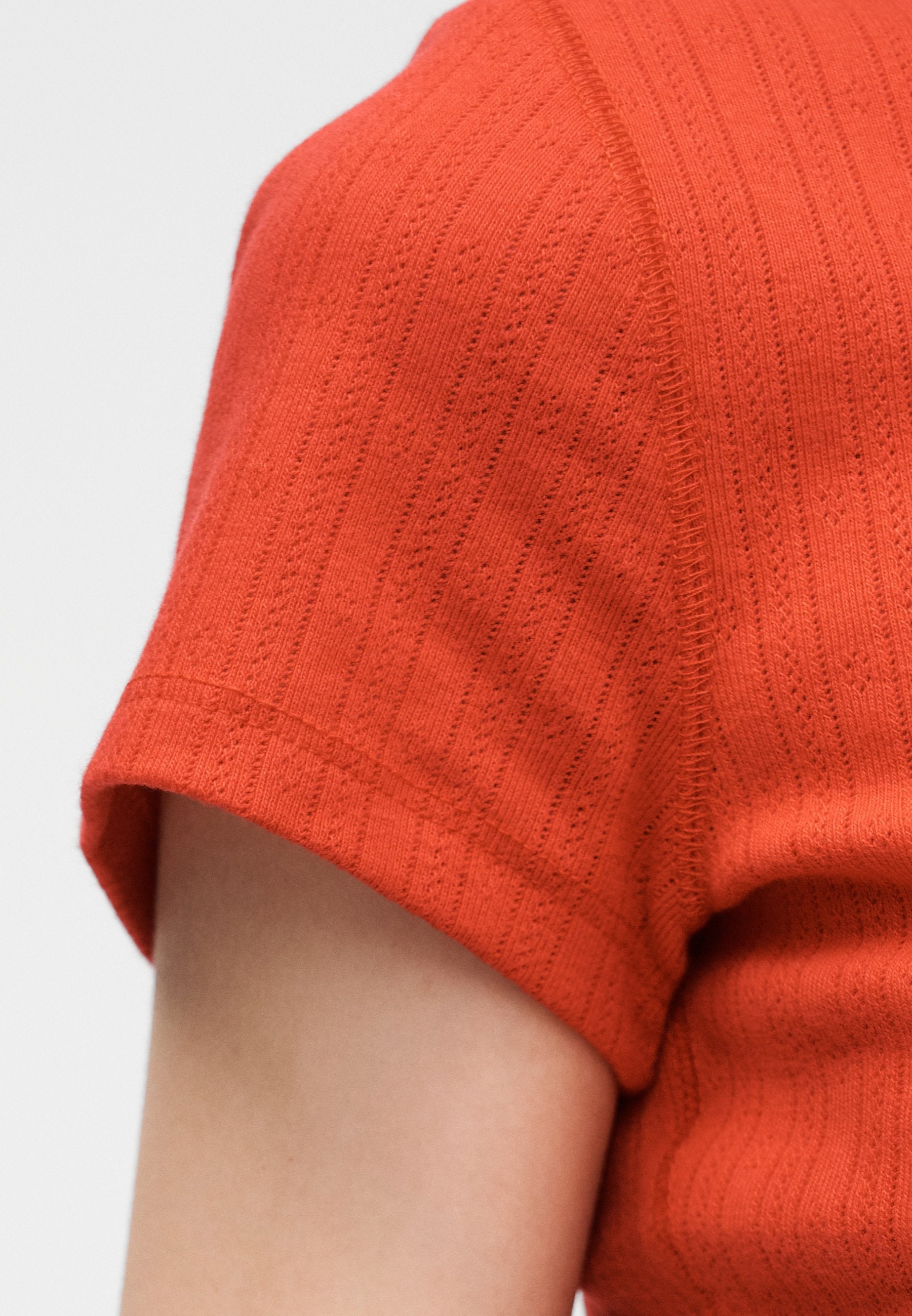 POINTELLE CREW - Basic T-shirt - pure red