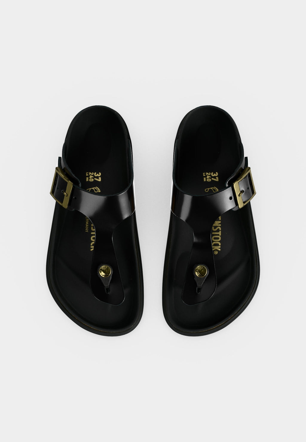 GIZEH LENA HEX CUPSOLEN REGULAR - T-bar sandals - black
