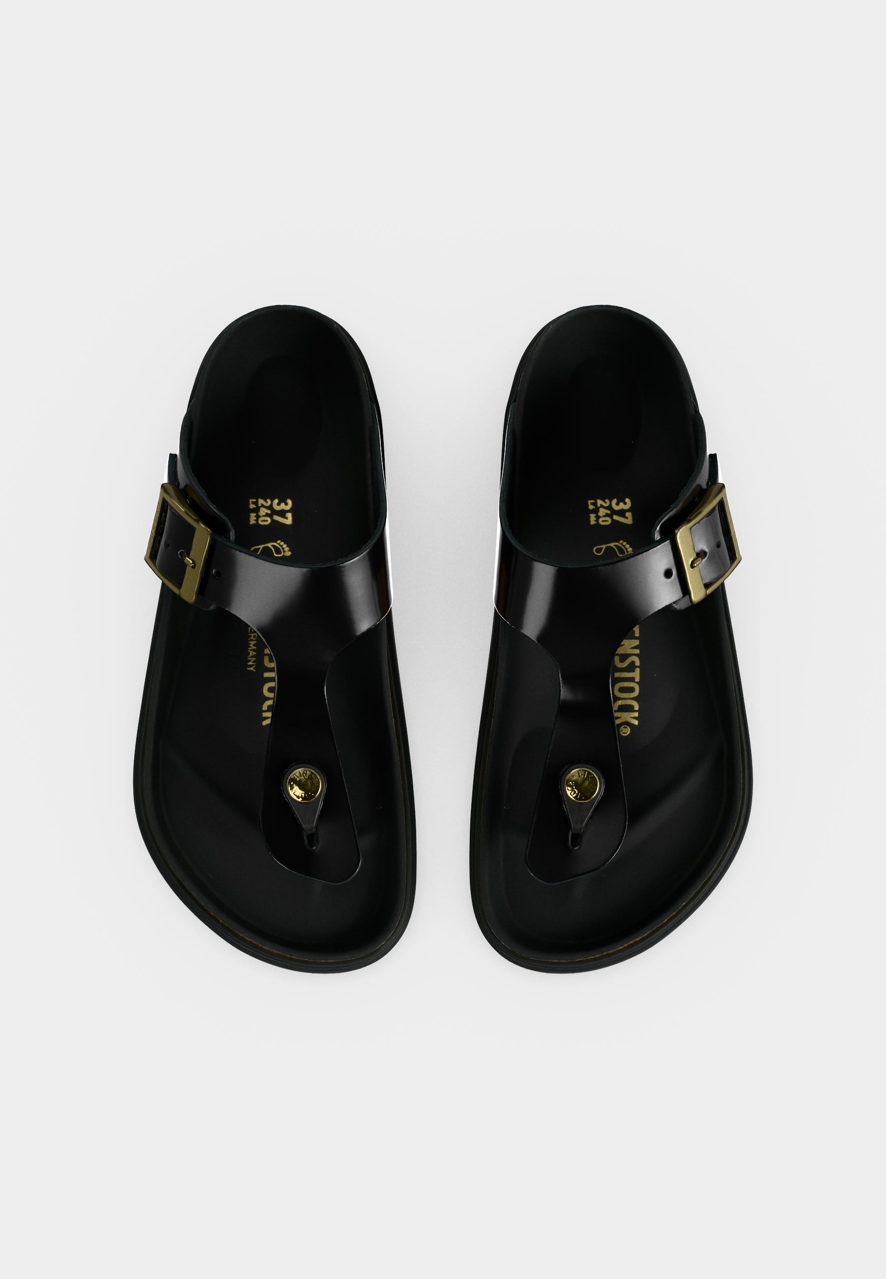 GIZEH LENA HEX CUPSOLEN REGULAR - T-bar sandals - black