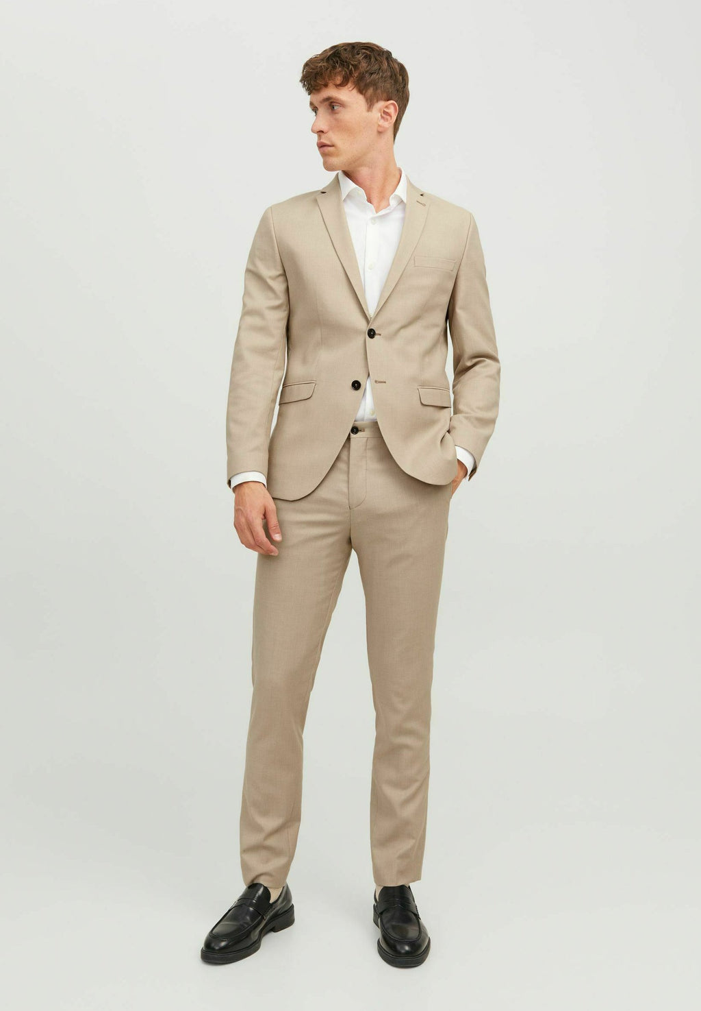 JPRSOLARIS BLAZER NOOS - Suit jacket - Beige