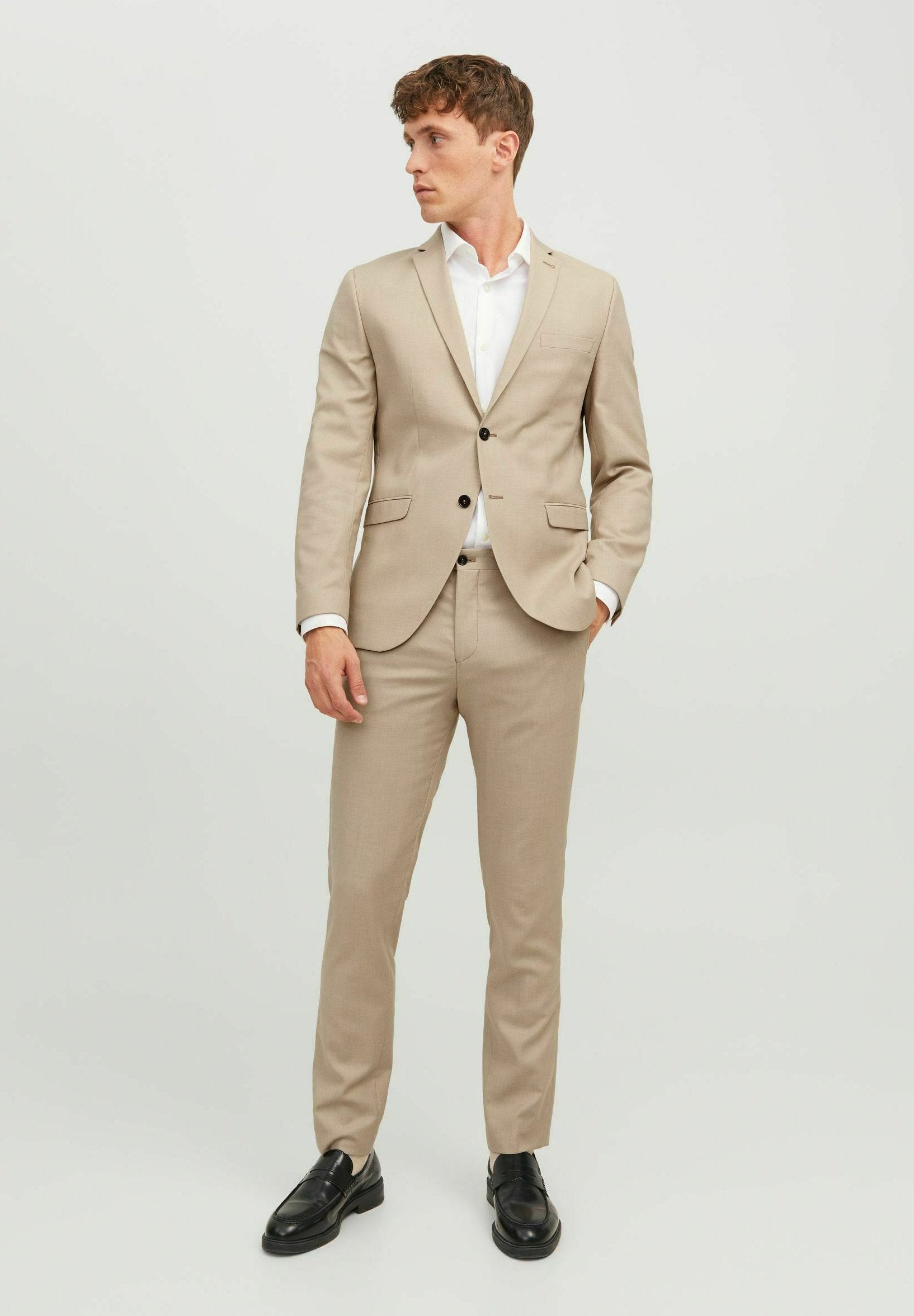 JPRSOLARIS BLAZER NOOS - Suit jacket - Beige