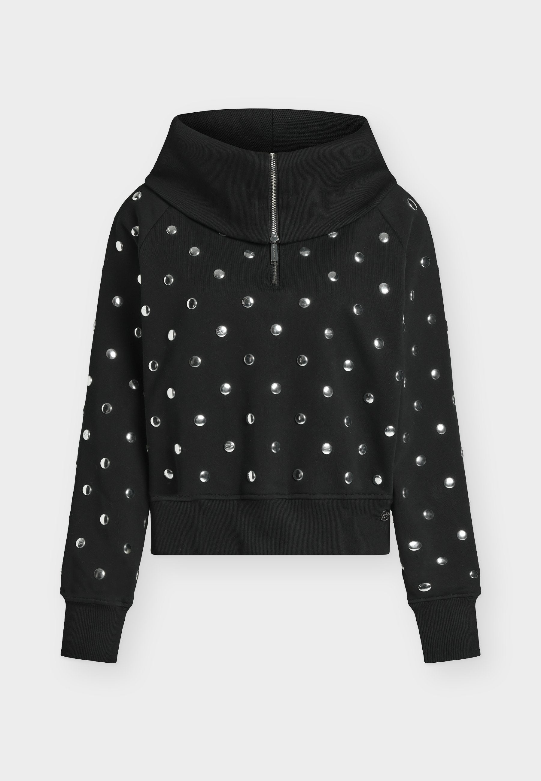 HALF ZIP UP SWEATSHIRT - Sweatshirt - black
