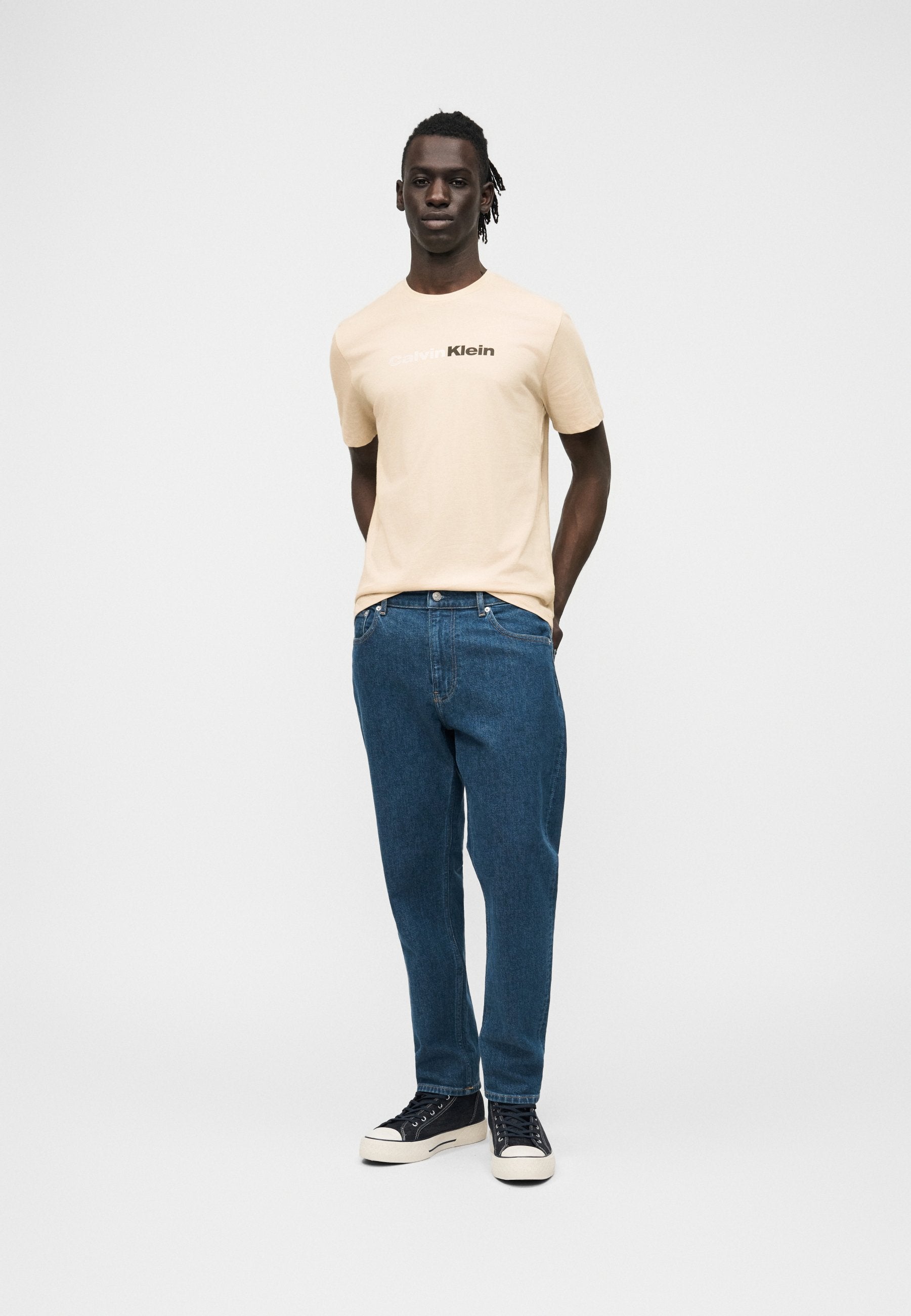 VENTE EN GROS UNISEXE - T-shirt imprimé - couleur avoine