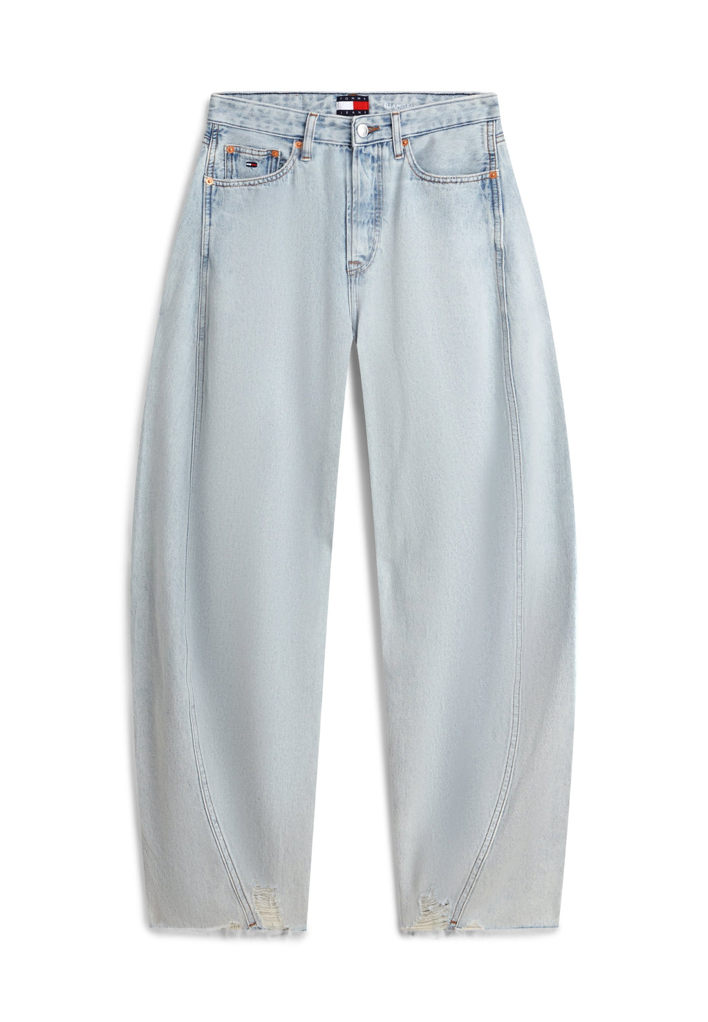 ELLA BARREL CROP - Relaxed fit jeans - denim light