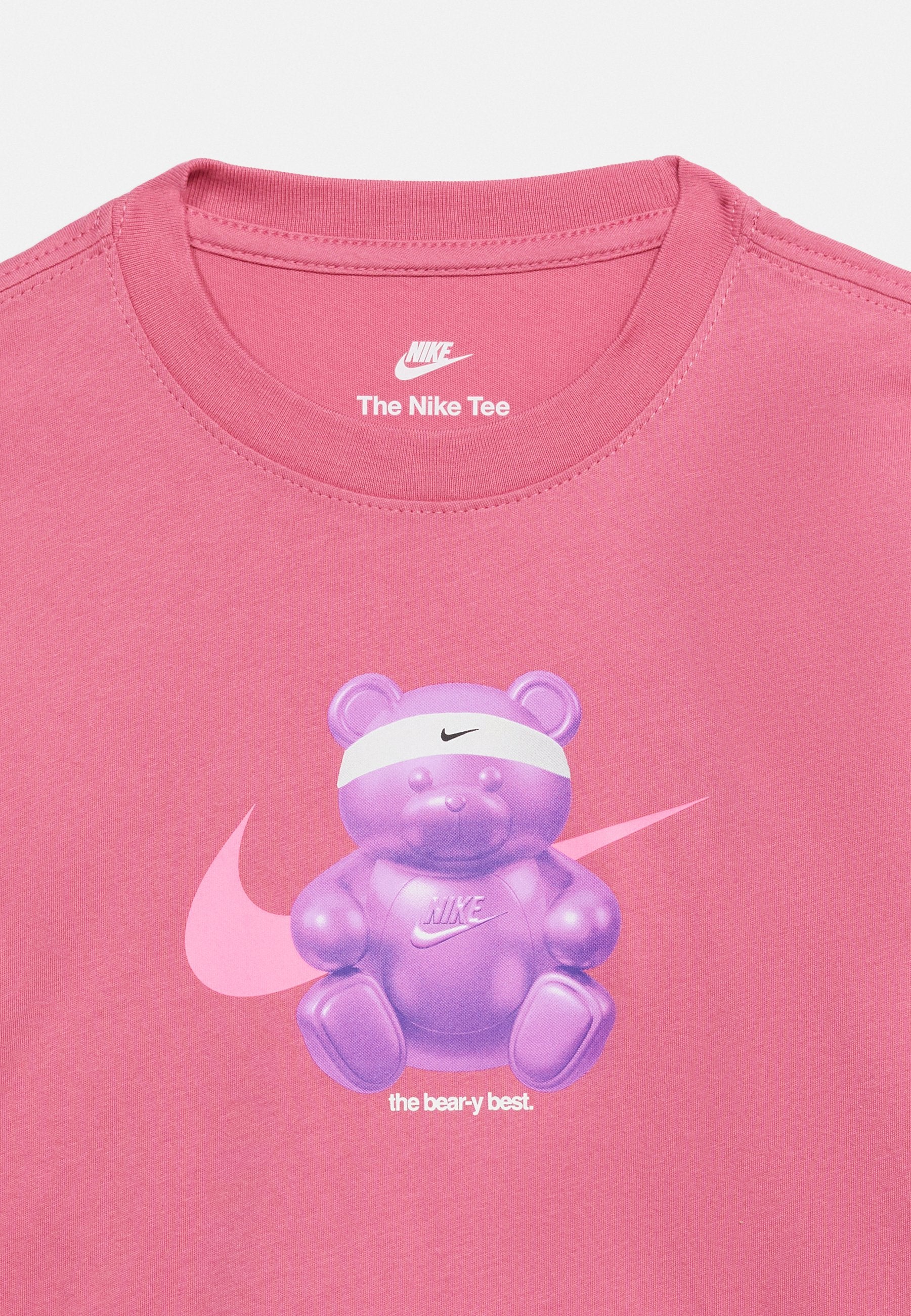 TEE BOXY BEAR - T-shirt imprimé - pivoine