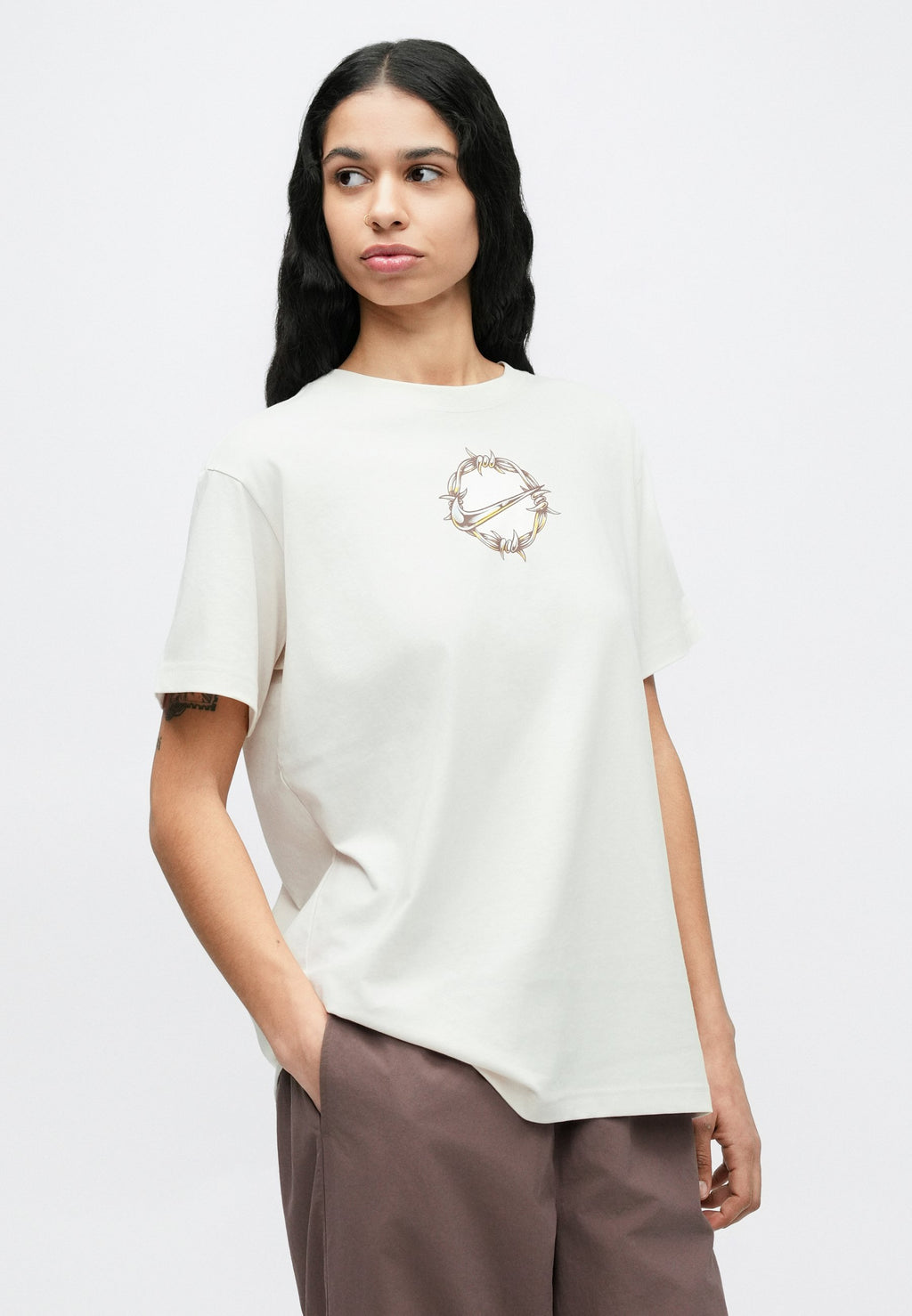 CLASSIC TEE - Print T-shirt - chalk