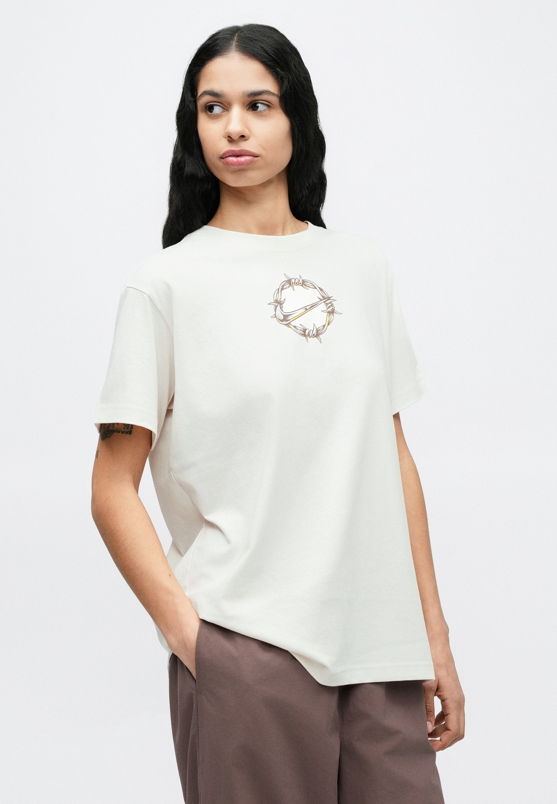 CLASSIC TEE - Print T-shirt - chalk
