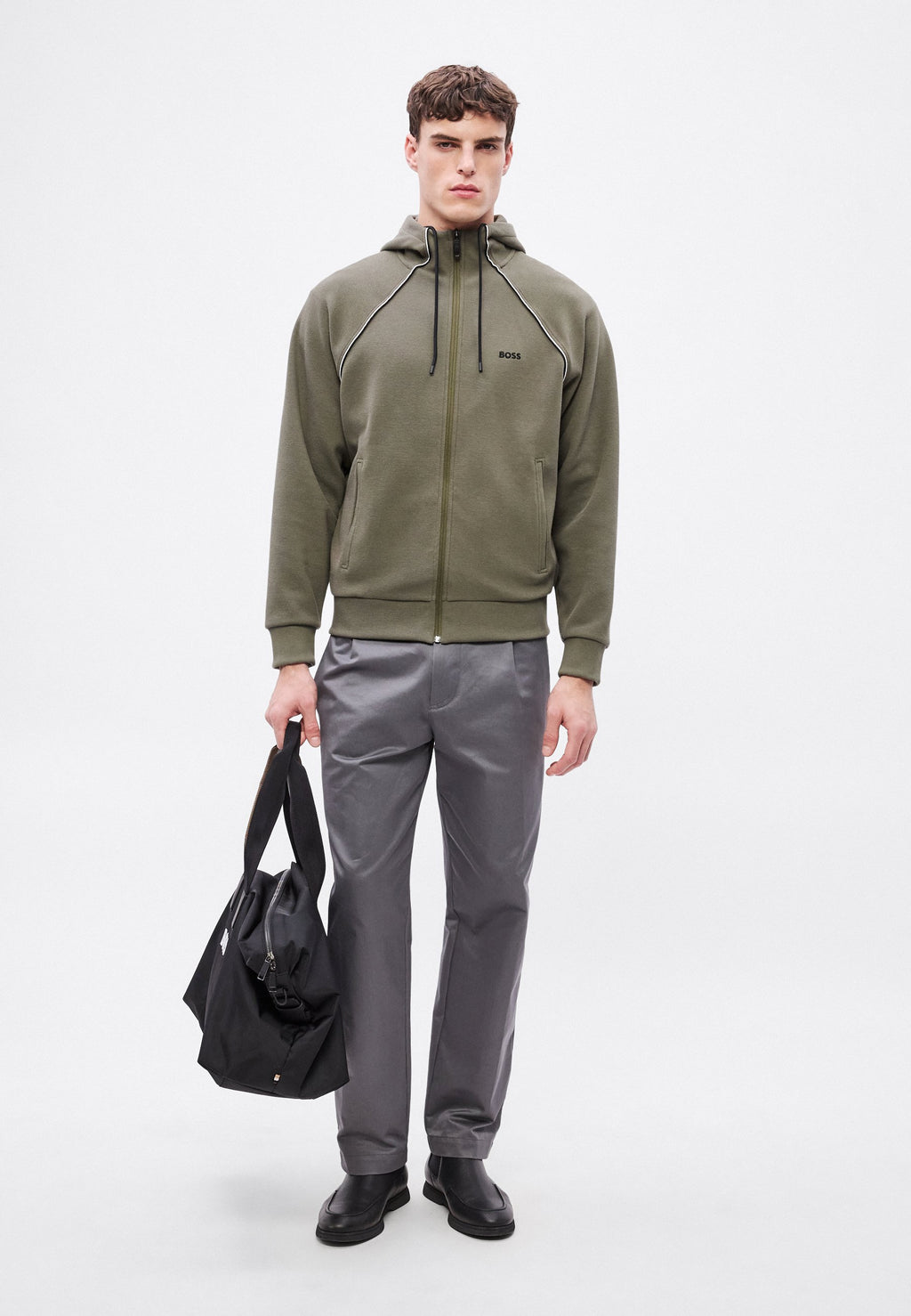 JOIN SAGGY - Zip-up sweatshirt - olive