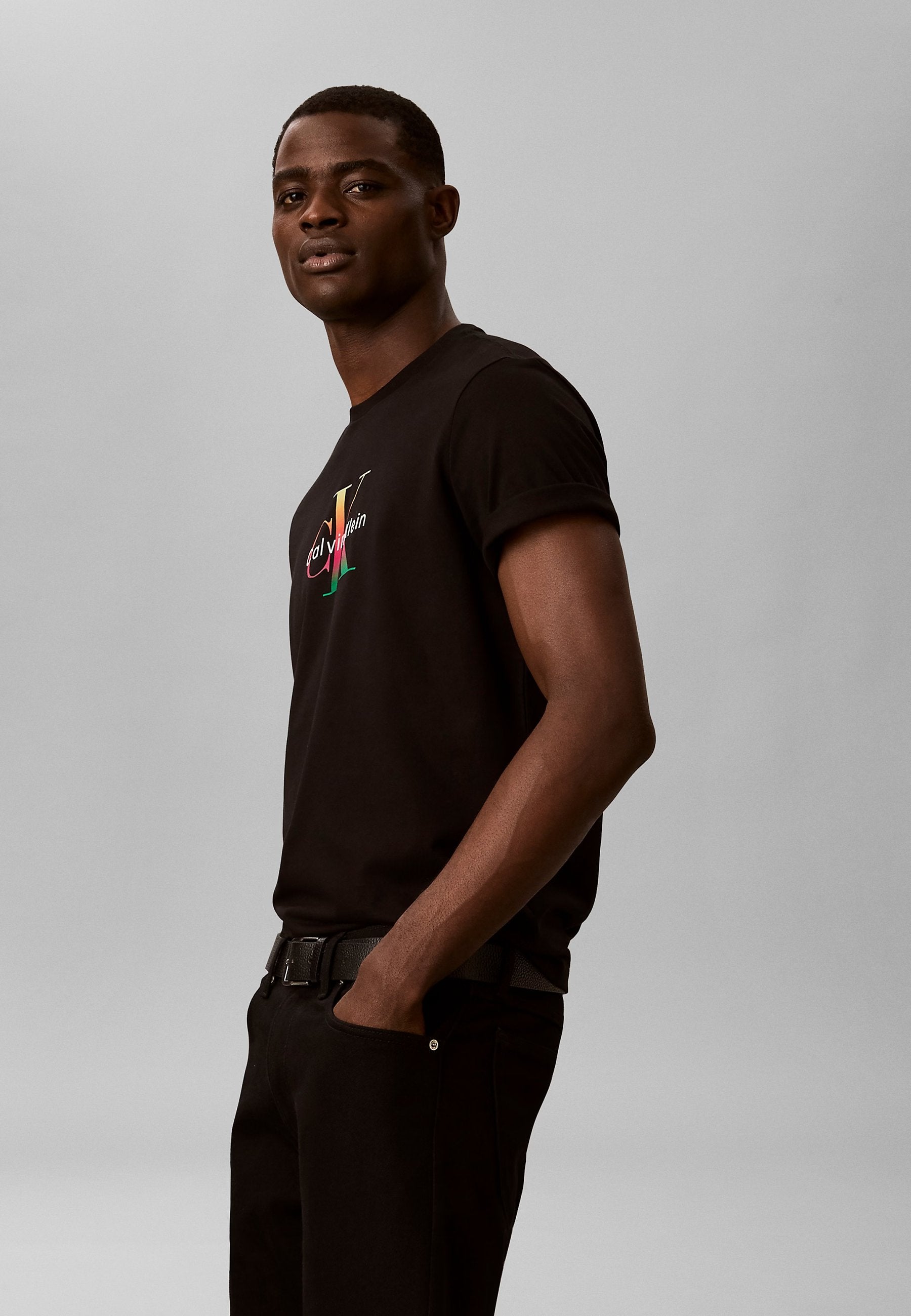 20S CK PRIDE26 GRAPHIC CLASSIC  - Print T-shirt - black