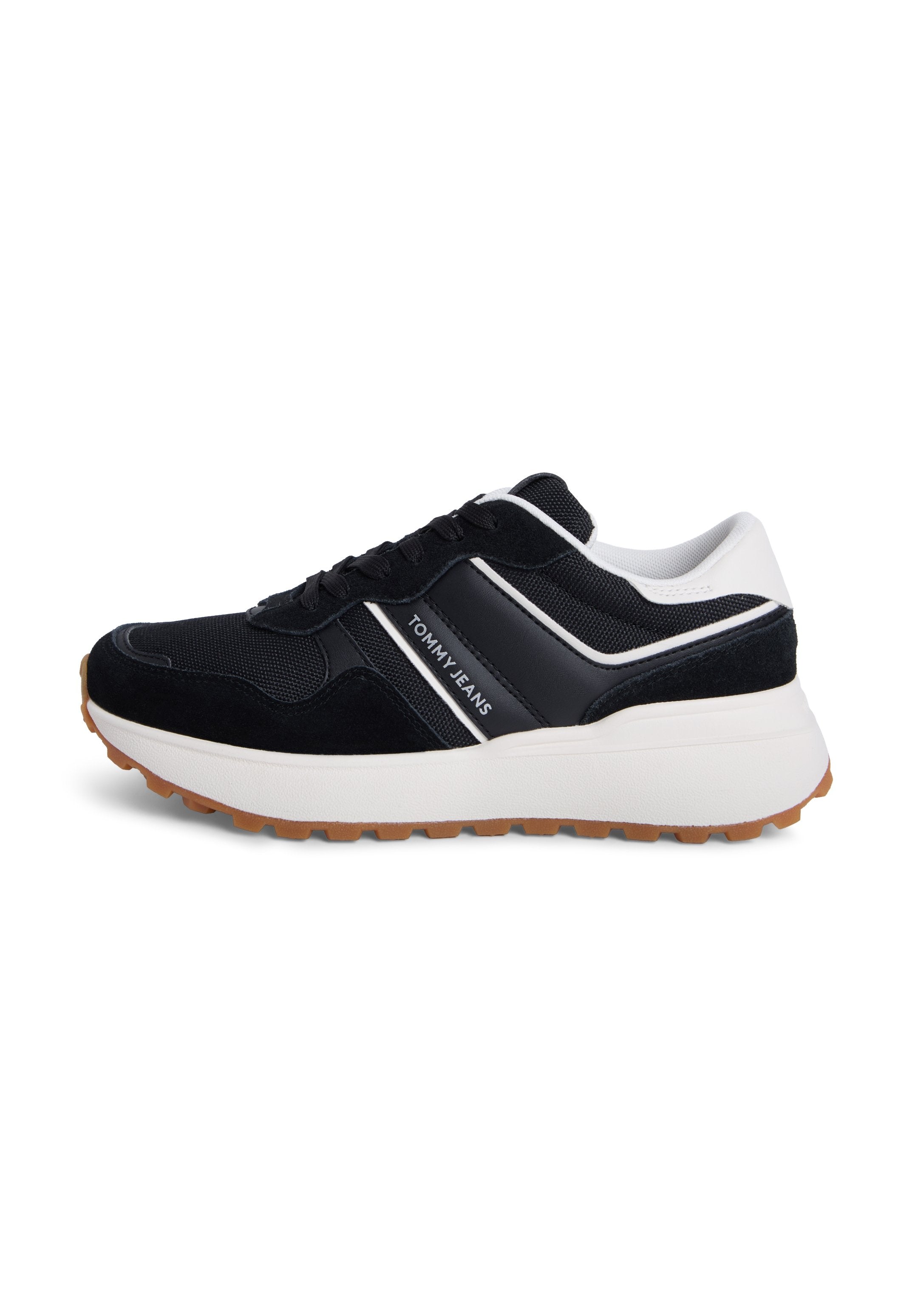SUEDE CLEAT MIXED TEXTURE TRAINERS - Trainers - black