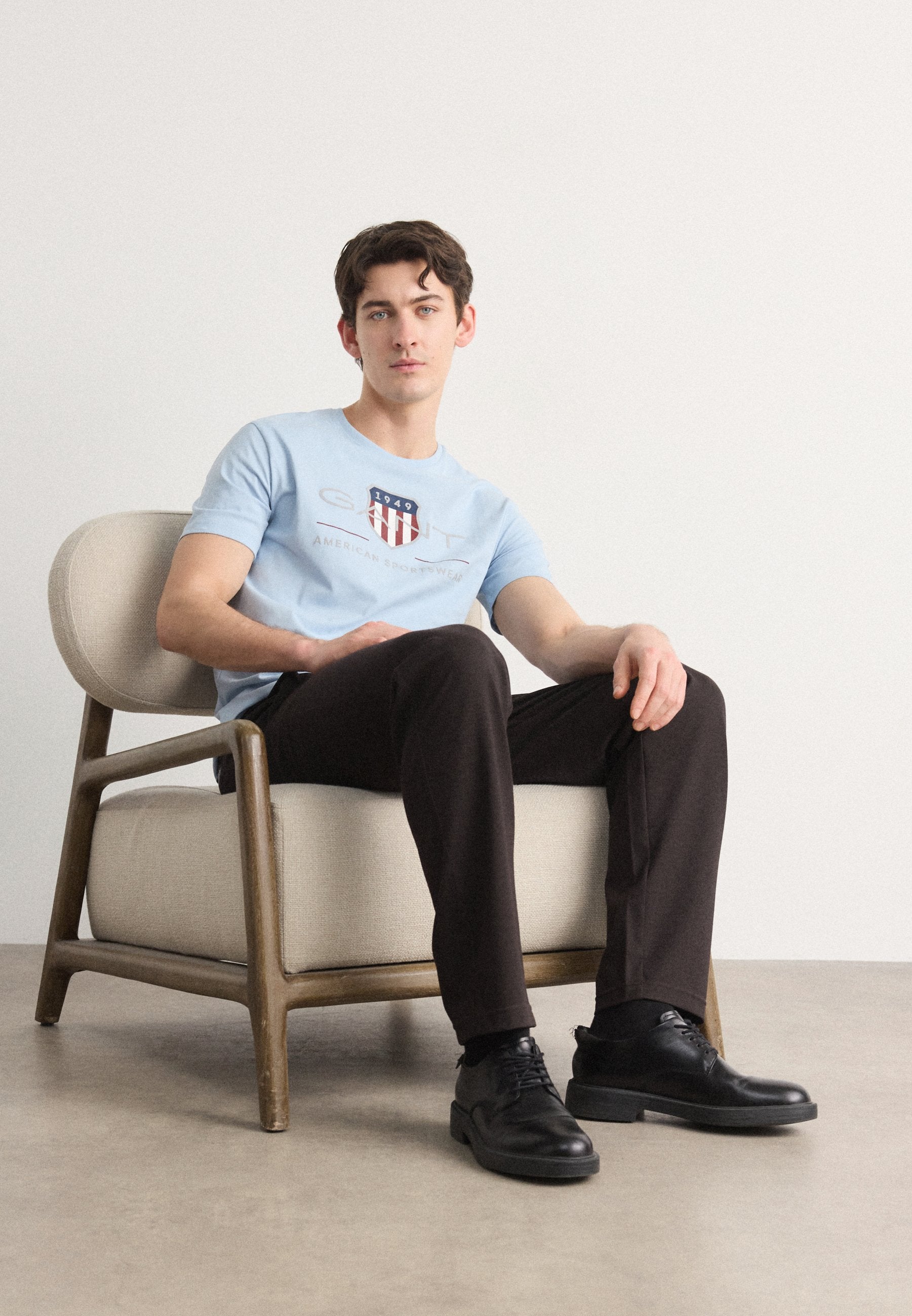 REG ARCHIVE SHIELD SS T-SHIRT - Print T-shirt - fresh blue