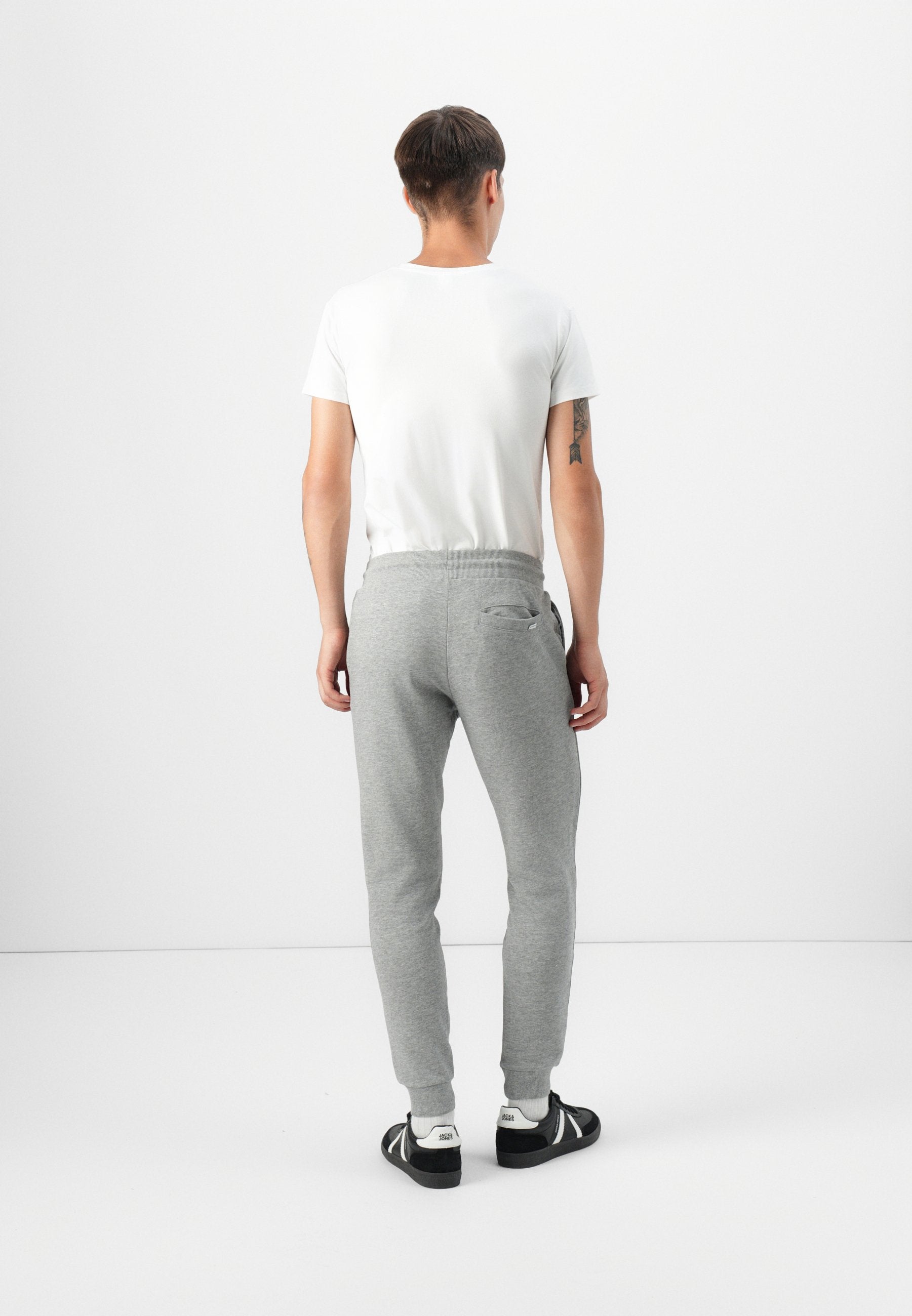 JJIGORDON JJSHARK - Tracksuit bottoms - light grey melange