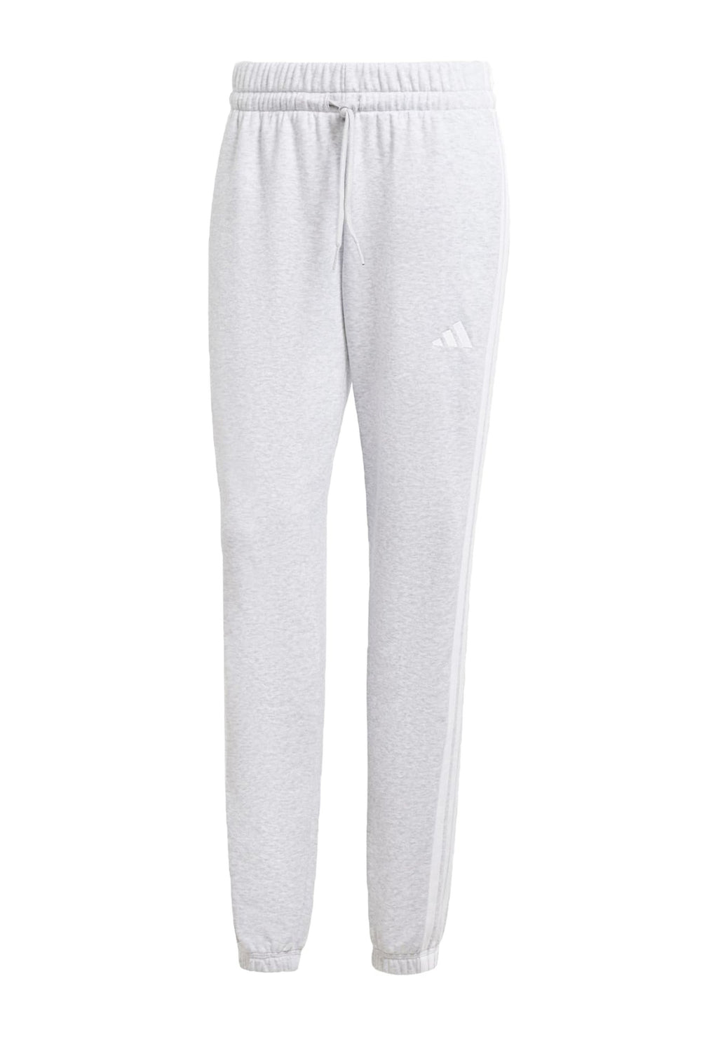 ESSENTIALS 3 STRIPES FRENCH TERRY CUFFED - Eşofman Altı - açık gri melanj   beyaz