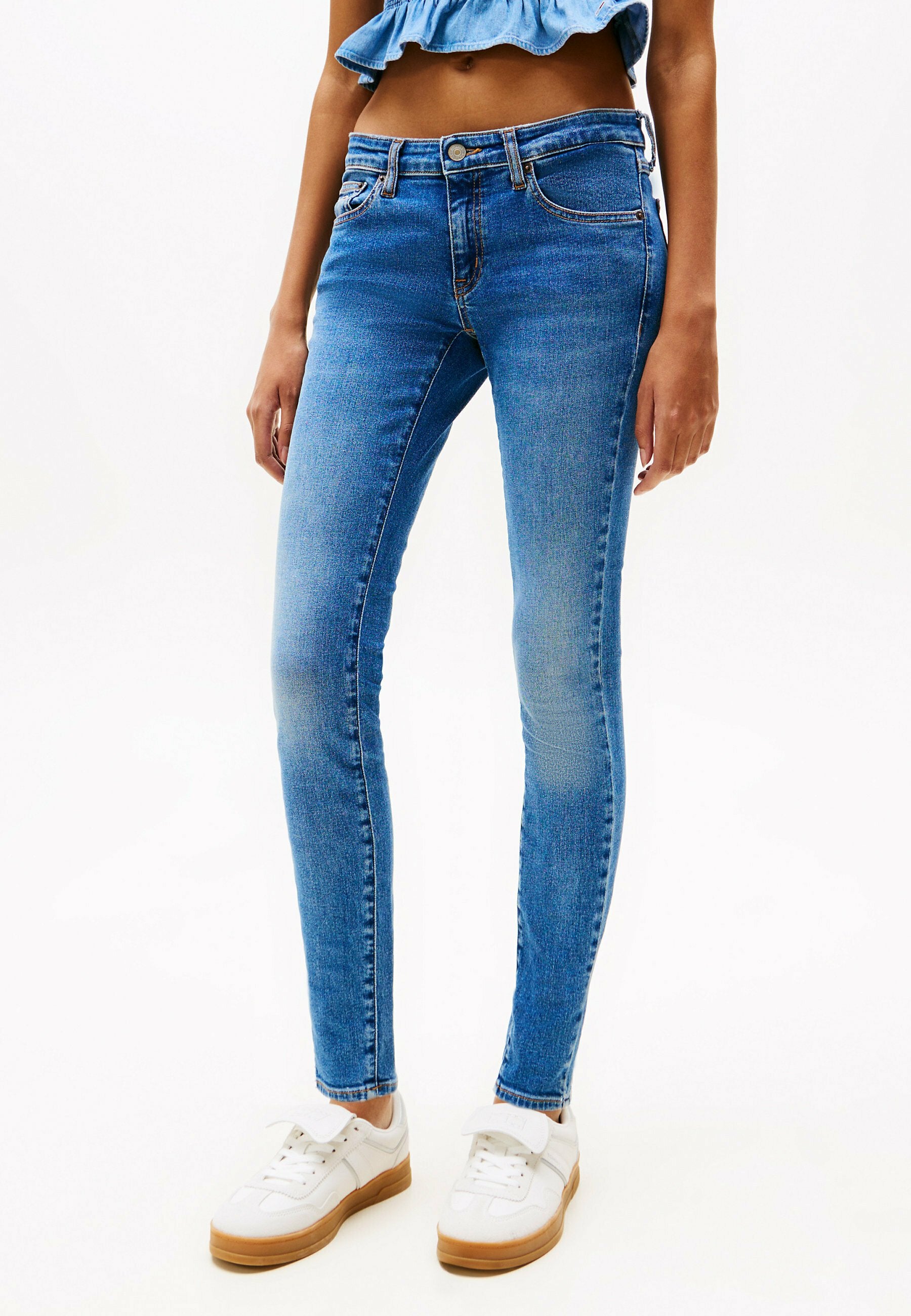 LIGHTWEIGHT LOW RISE SKINNY JEANS - Jeans Skinny Fit - denim medium