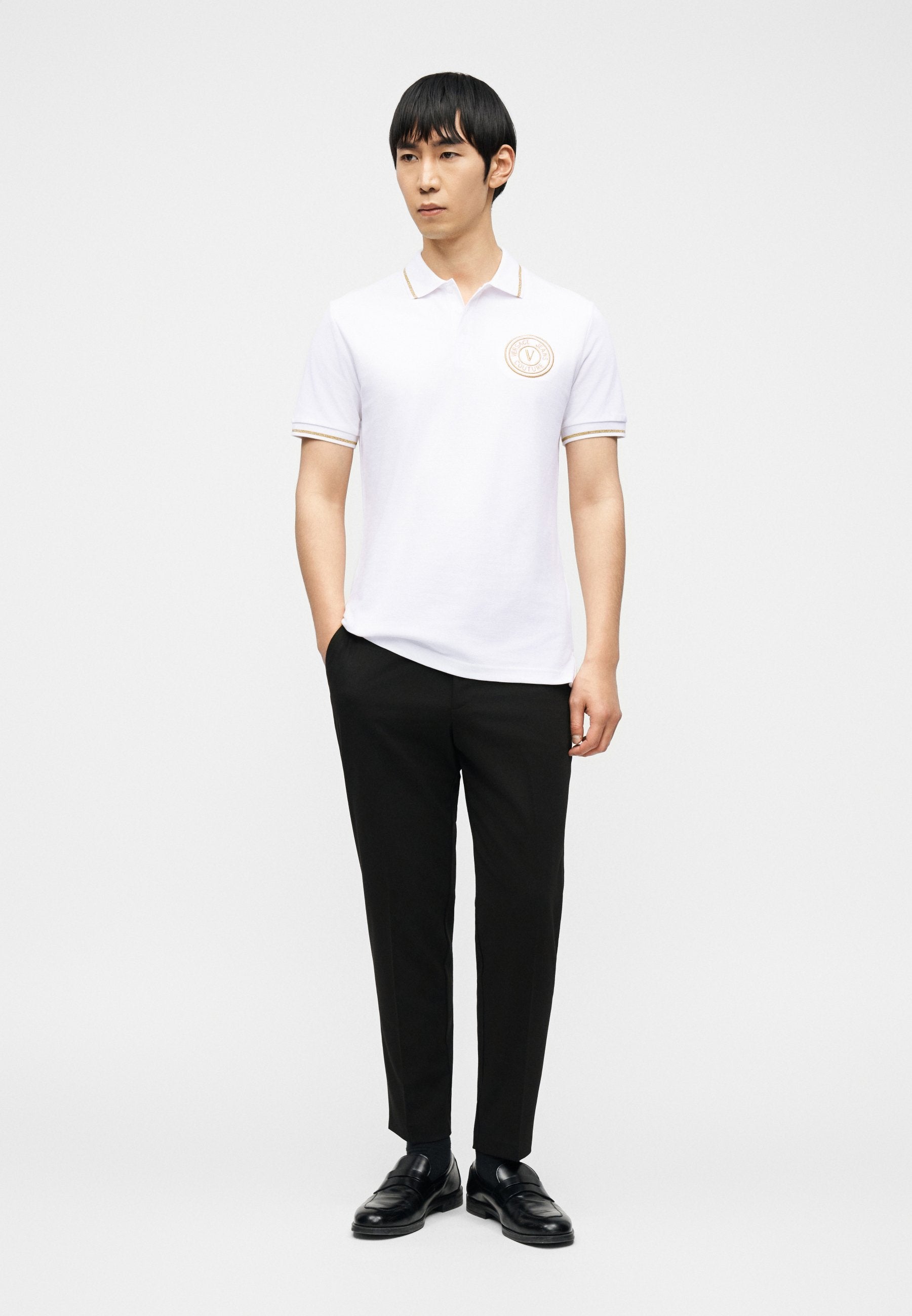 EMBLEM - Polo shirt - white/gold-coloured