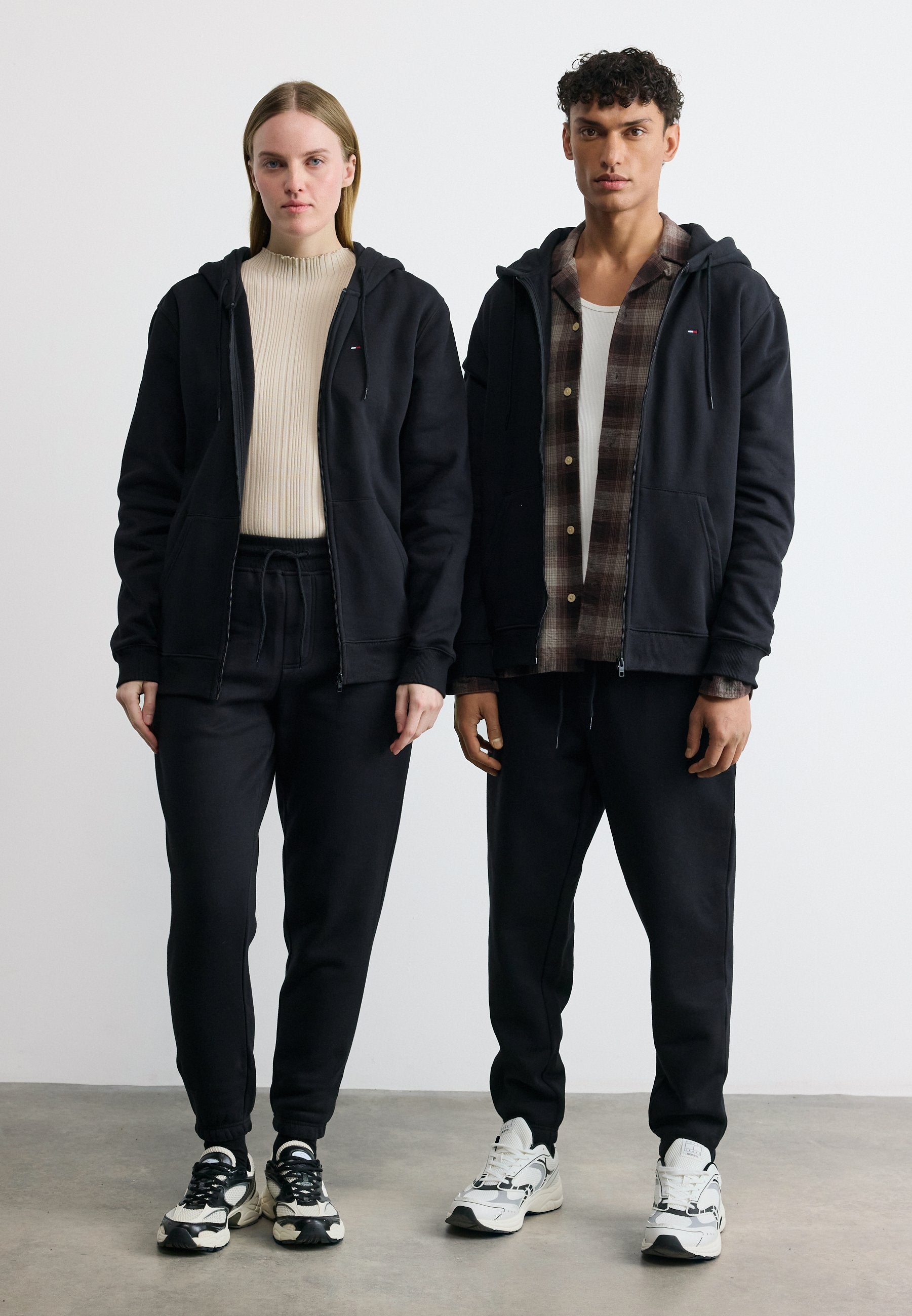 TOMMY FLAG TRACK TOP AND JOGGERS - Tracksuit - black