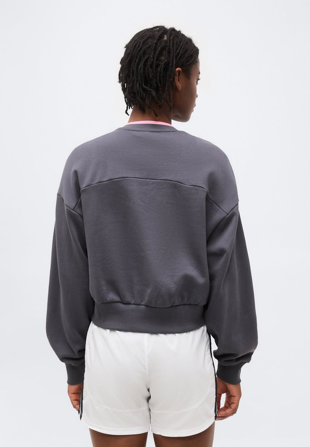 STADIUM CREW - Sweat-shirt - gris six/fleur tropicale/gris chiné