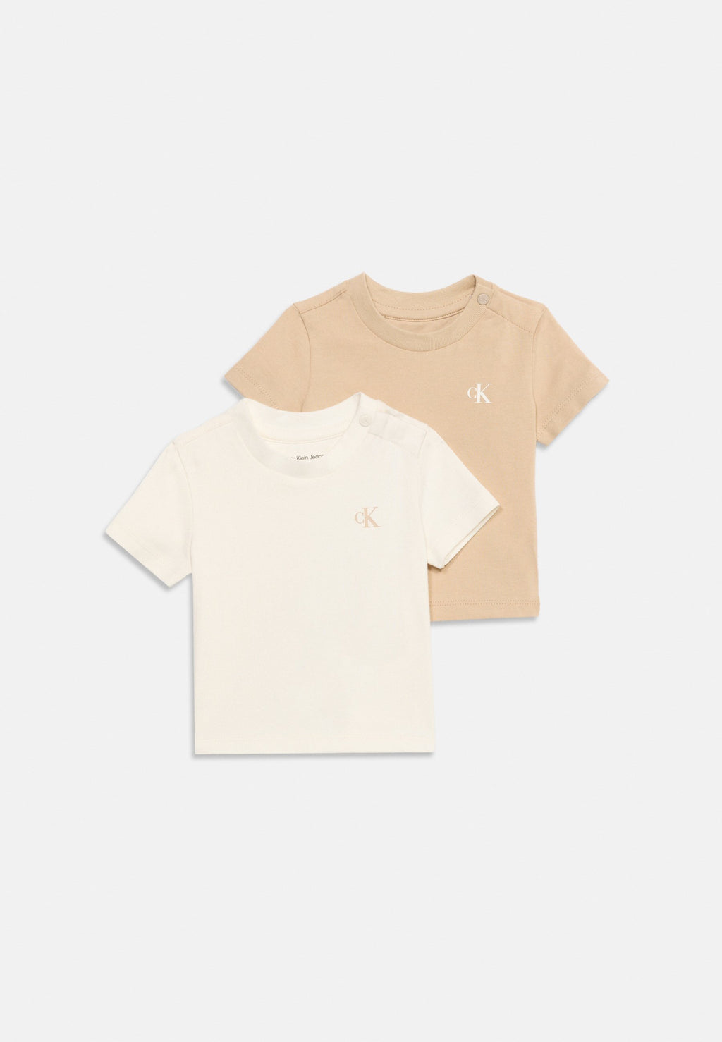 SMALL MONOGRAM 2 PACK UNISEX - Basic T-shirt - tofu/humus