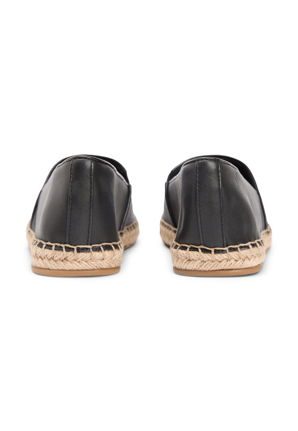 TH MONOGRAM LEATHER ESPADRILLES - Espadrilles - black