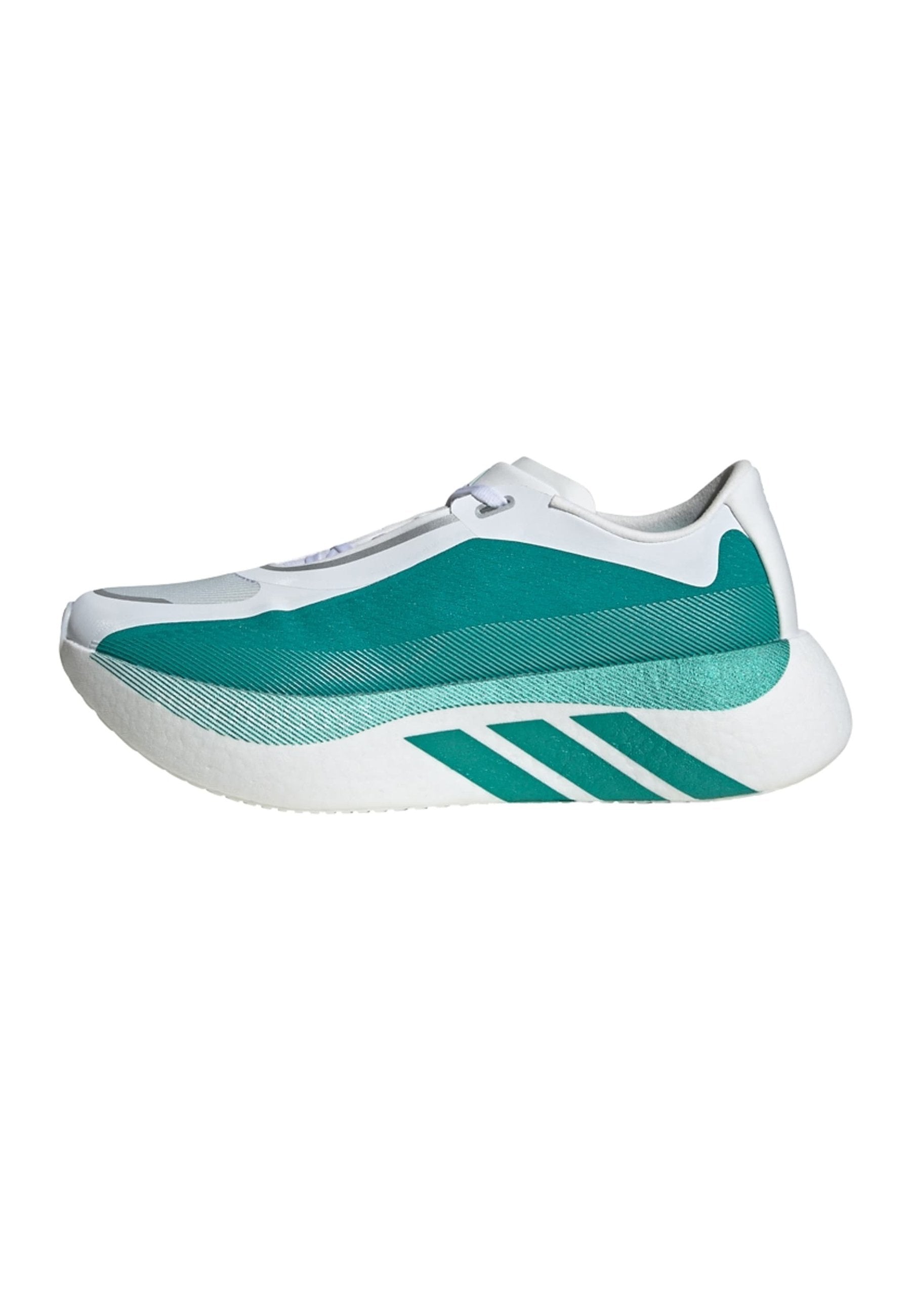 HYPERBOOST EDGE - Road running shoes - cloud white   equipment green   metalic