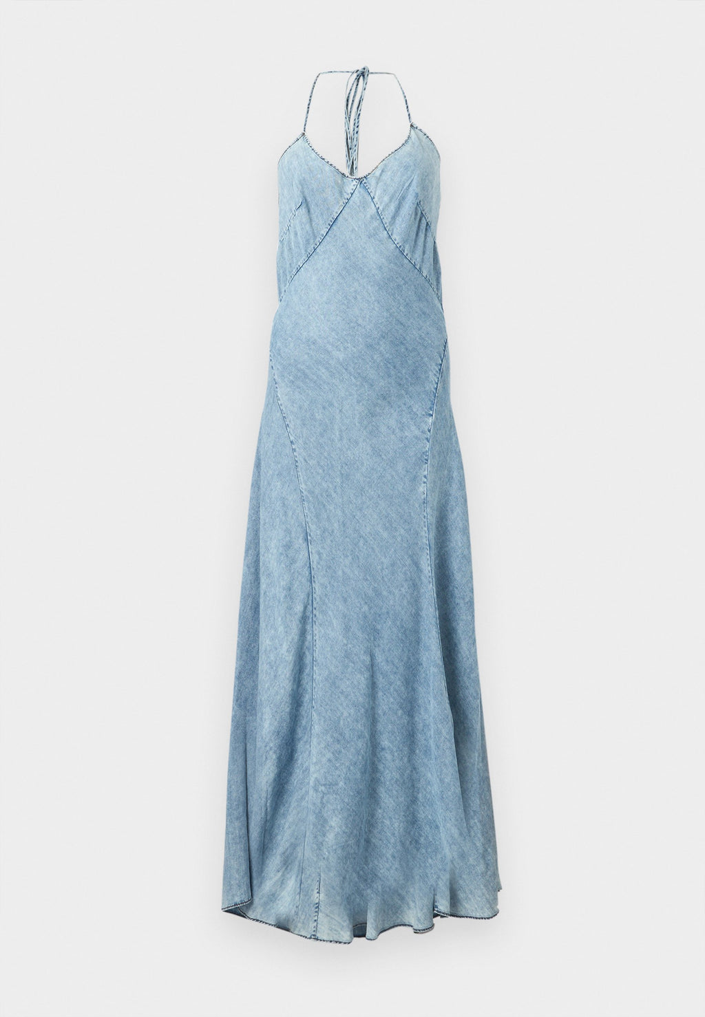 STUDIO LIQUID PERFECT SLIP DRESS - Maxi dress - medium indigo