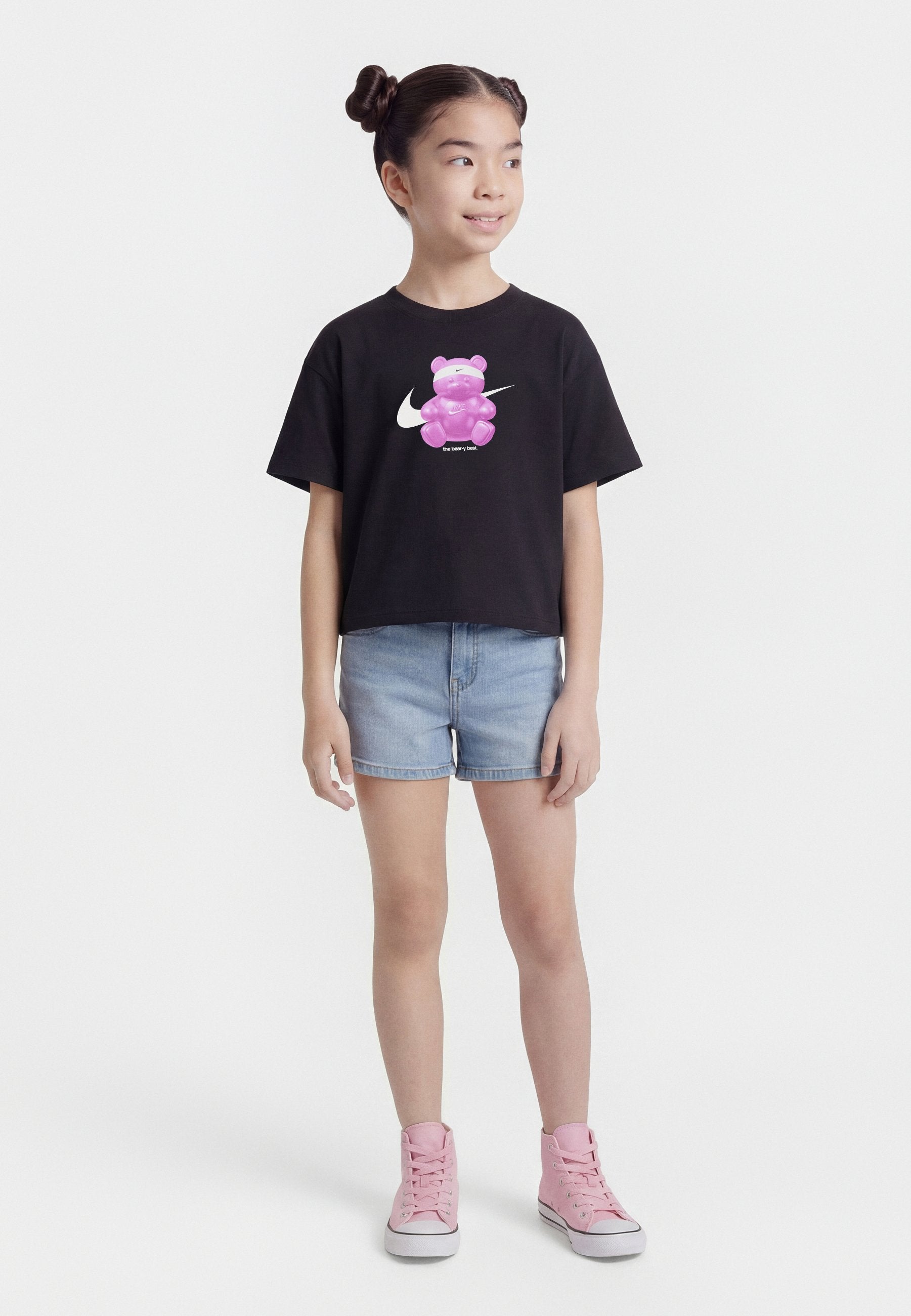 TEE BOXY BEAR - Print T-shirt - black