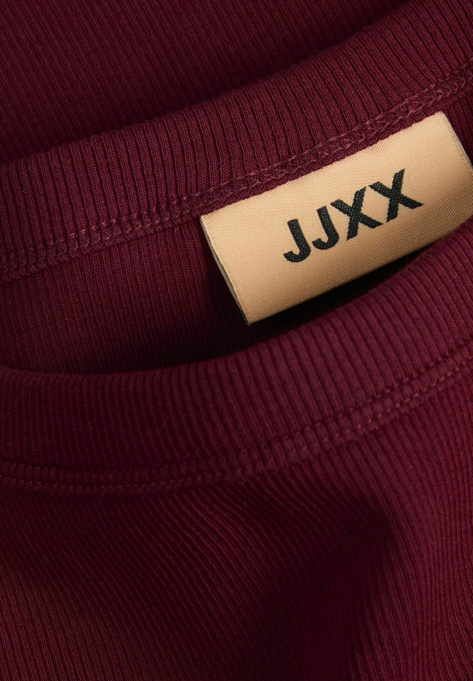 JXFIFI STR 3/4 BOATNECK TOP JRS NOOS - Haut à manches longues - cabernet