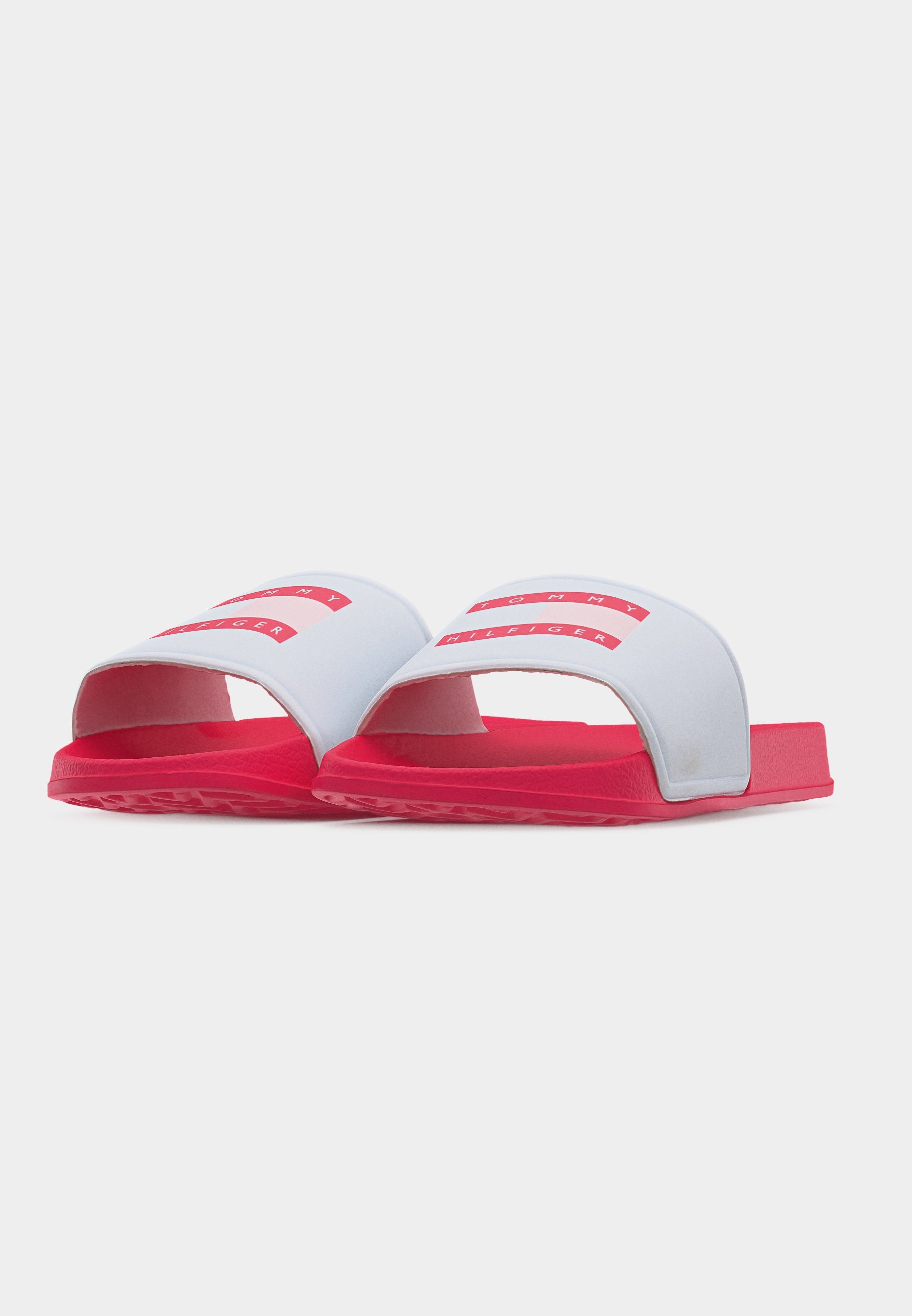 DAMIAN - Slippers - white/fuchsia