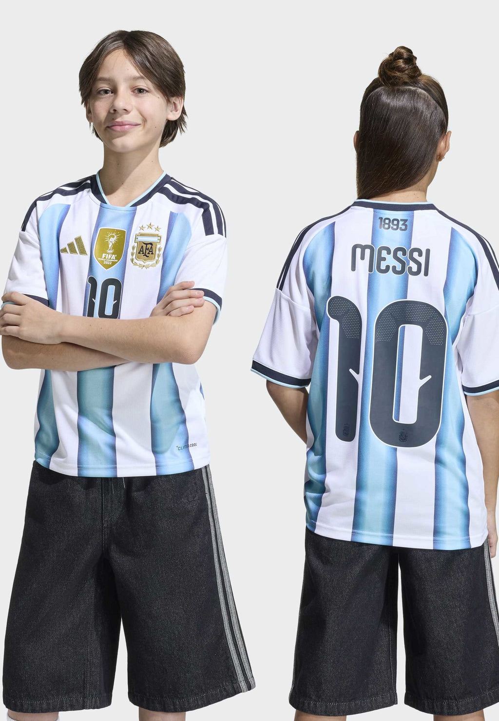 ARGENTINA 26 HOME MESSI - National team wear - white icey blue light blue