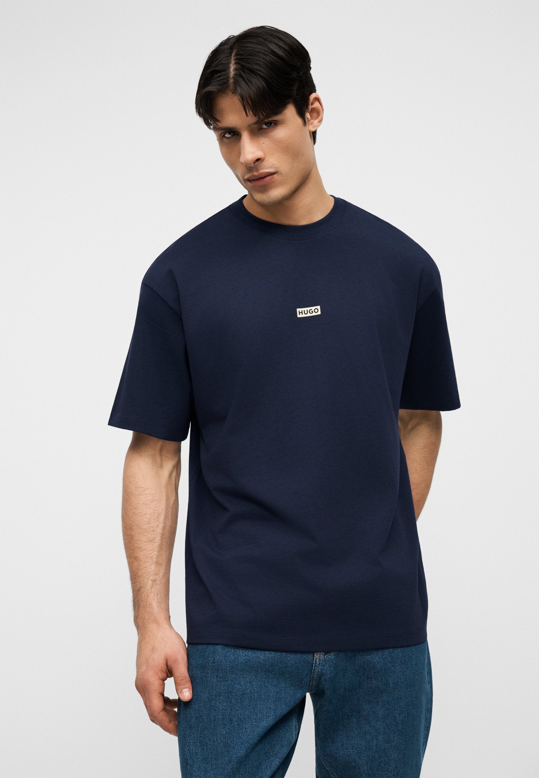 NALONO - Print T-shirt - dark blue