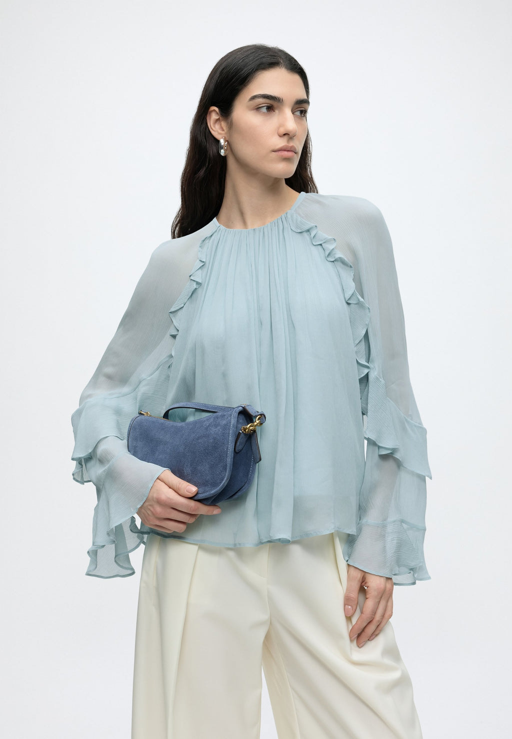 BRADIA - Blouse - open green